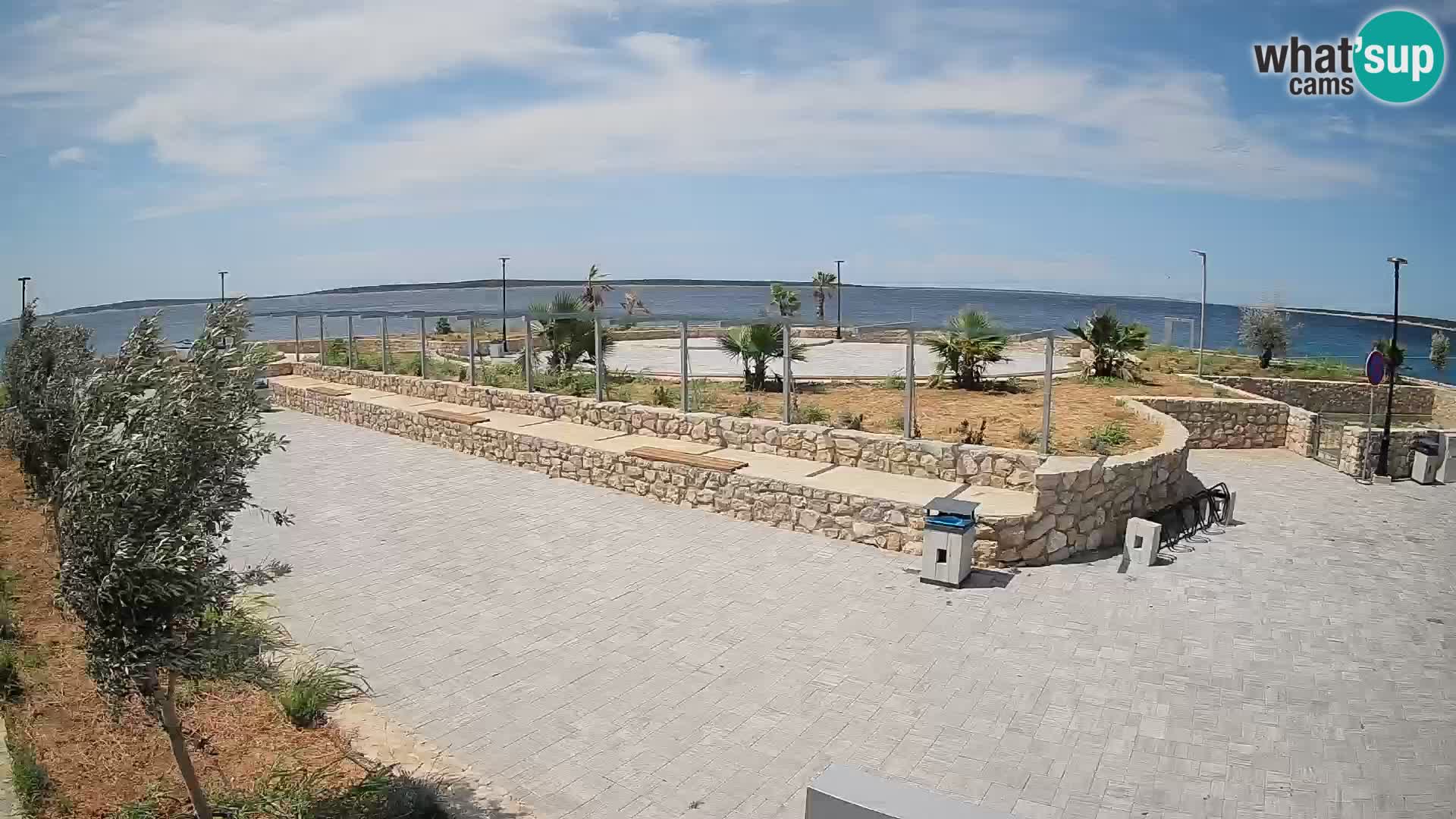 Spletna kamera Mandre – Poletni oder Velika điga | Otok Pag