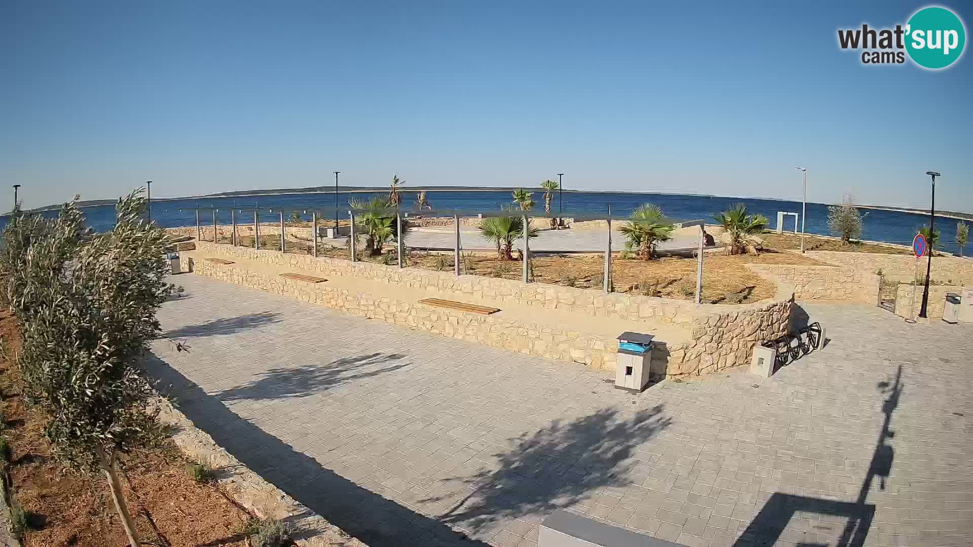 Spletna kamera Mandre – Poletni oder Velika điga | Otok Pag