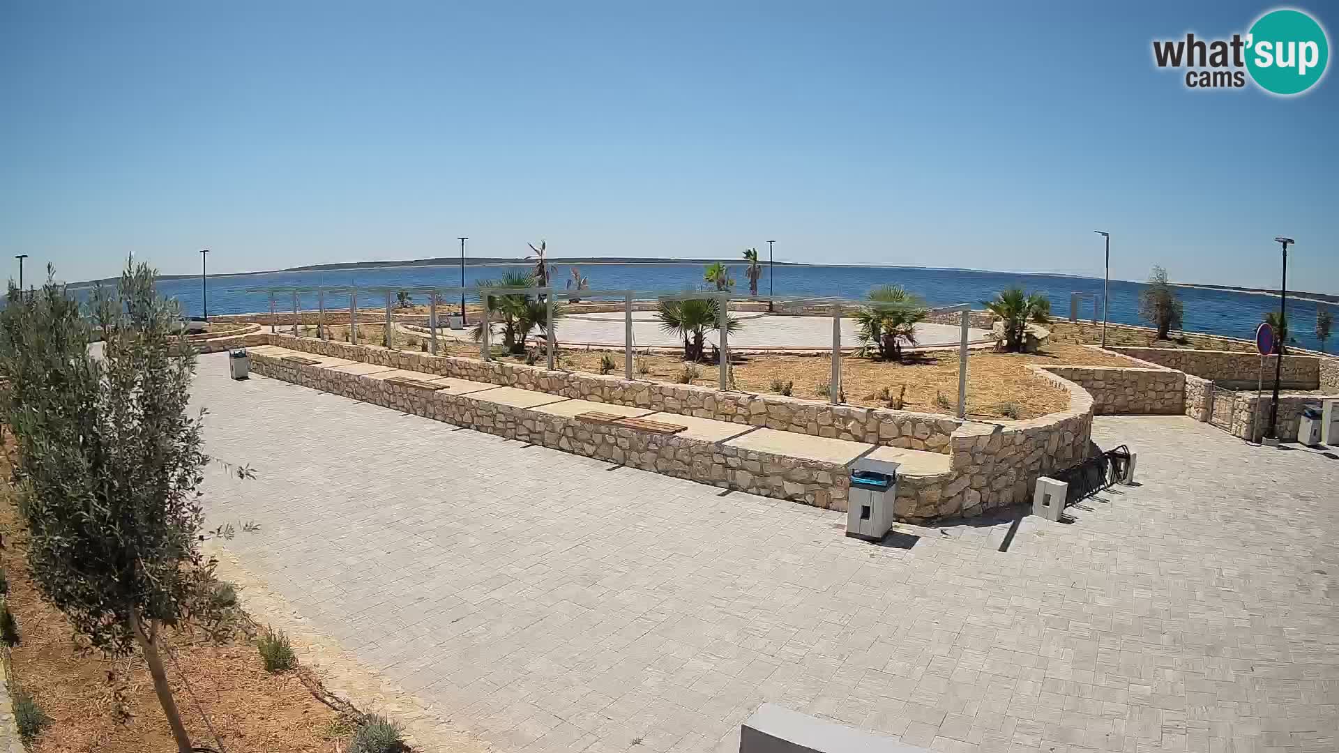 Spletna kamera Mandre – Poletni oder Velika điga | Otok Pag