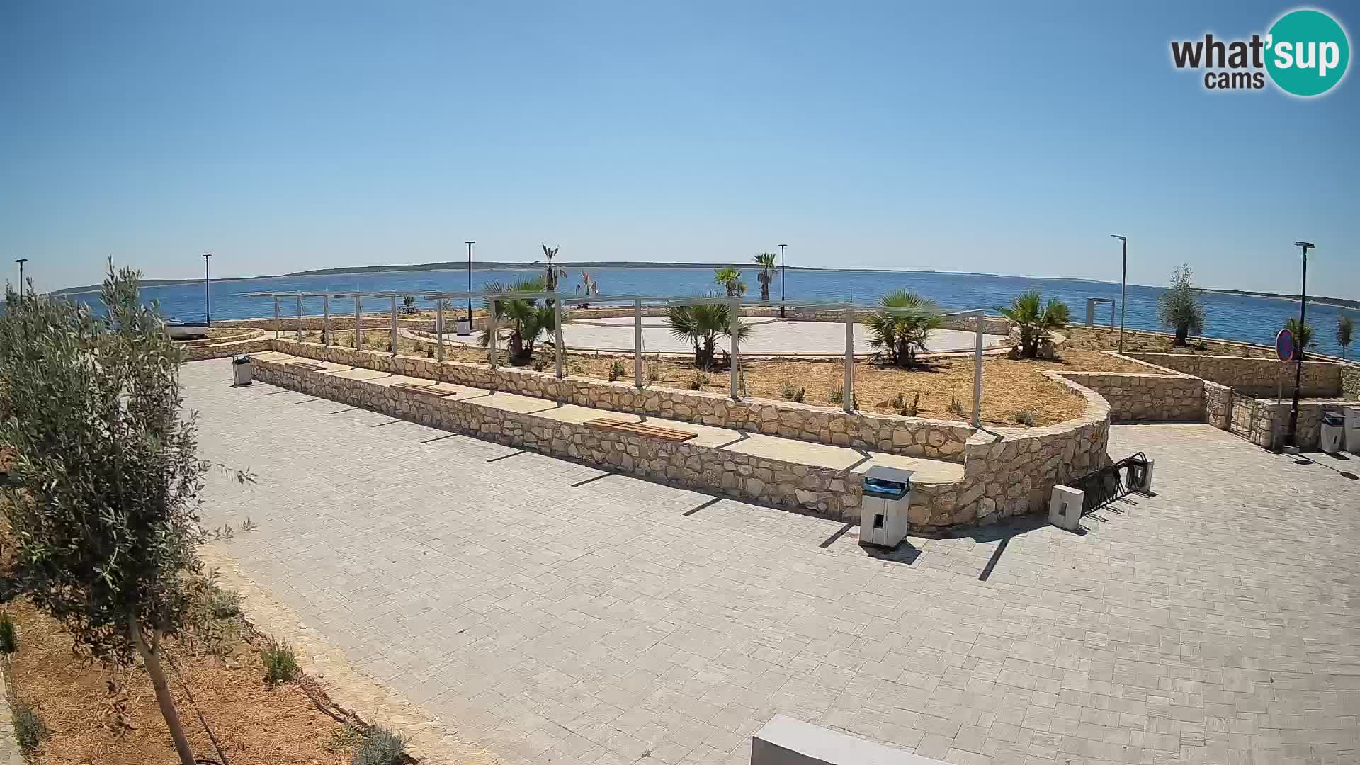 Spletna kamera Mandre – Poletni oder Velika điga | Otok Pag