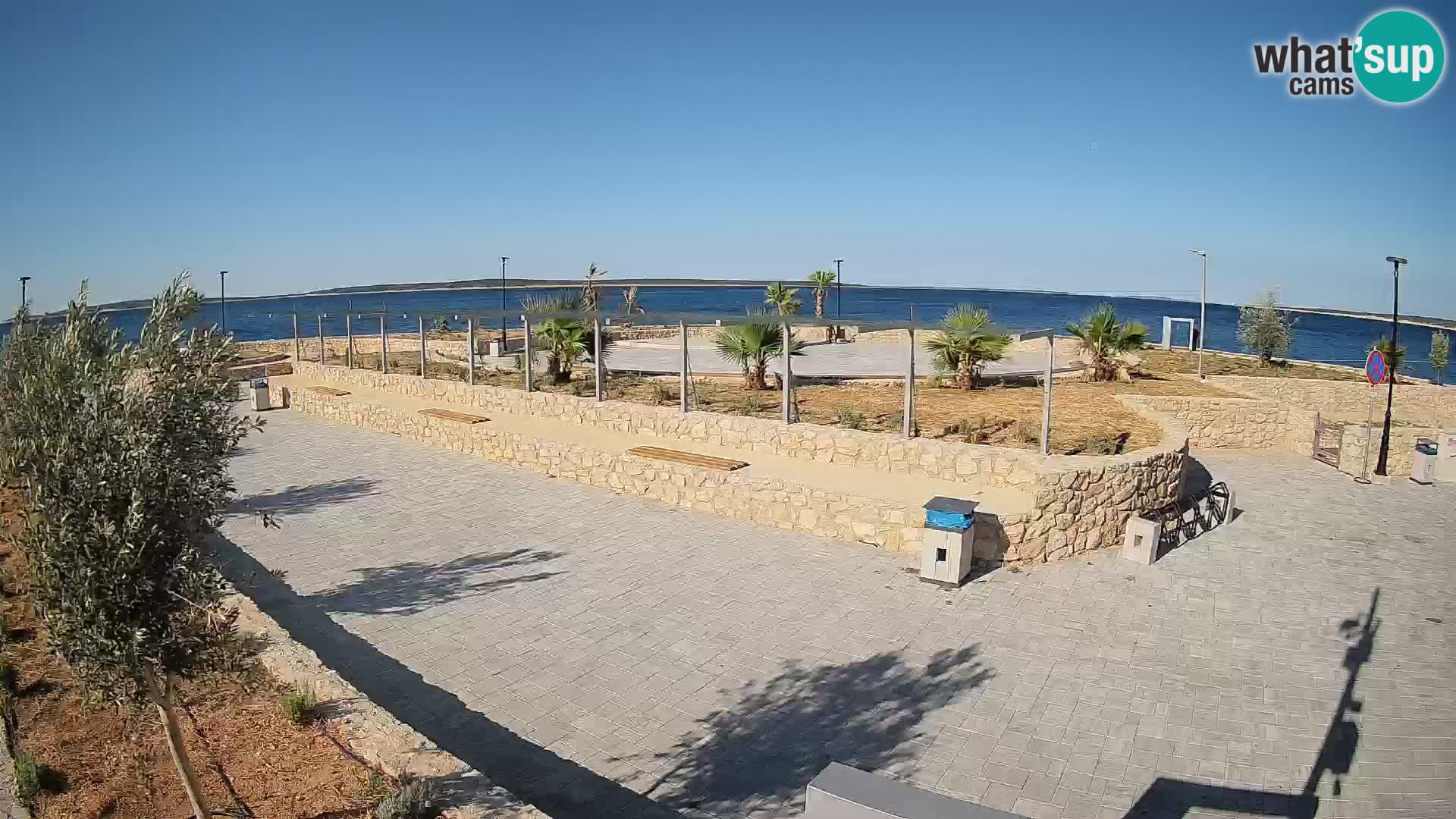Web kamera Mandre – Ljetna pozornica Velika điga | Otok Pag