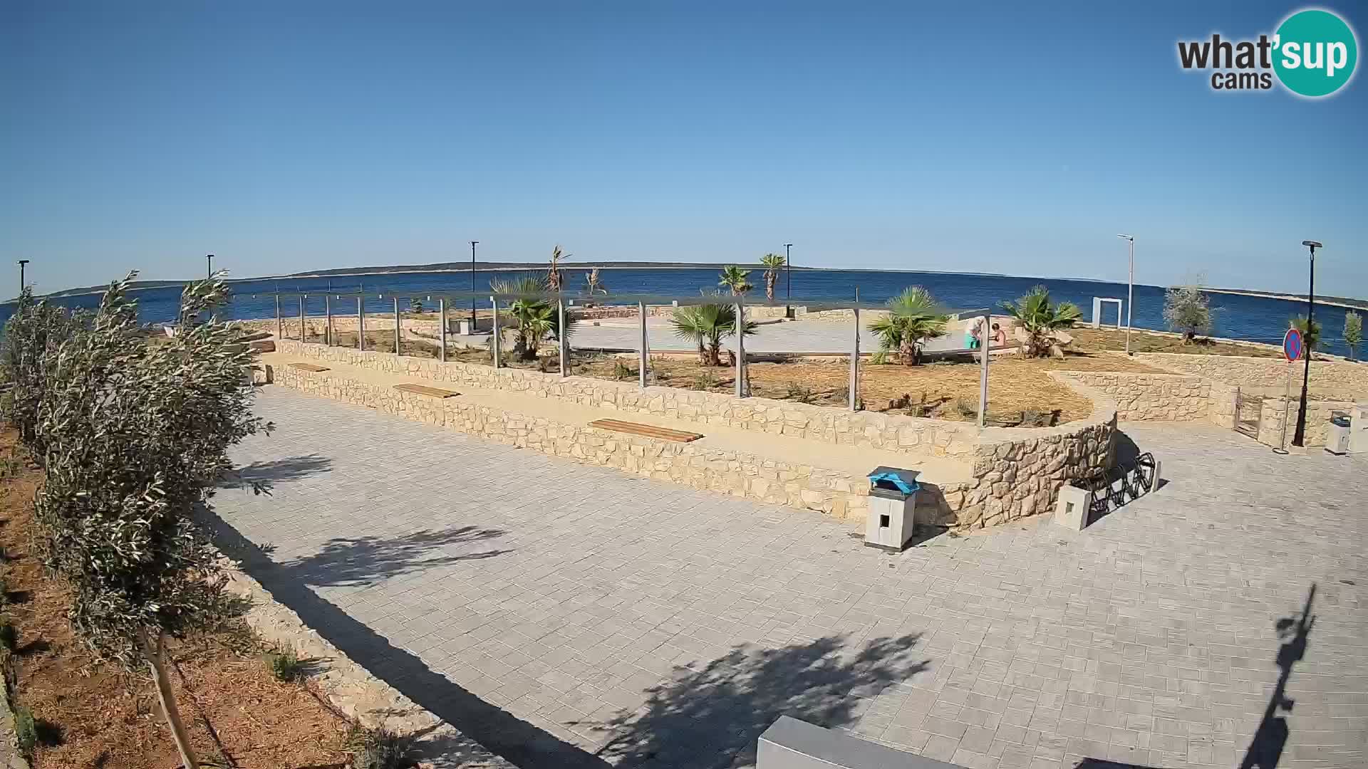 Spletna kamera Mandre – Poletni oder Velika điga | Otok Pag