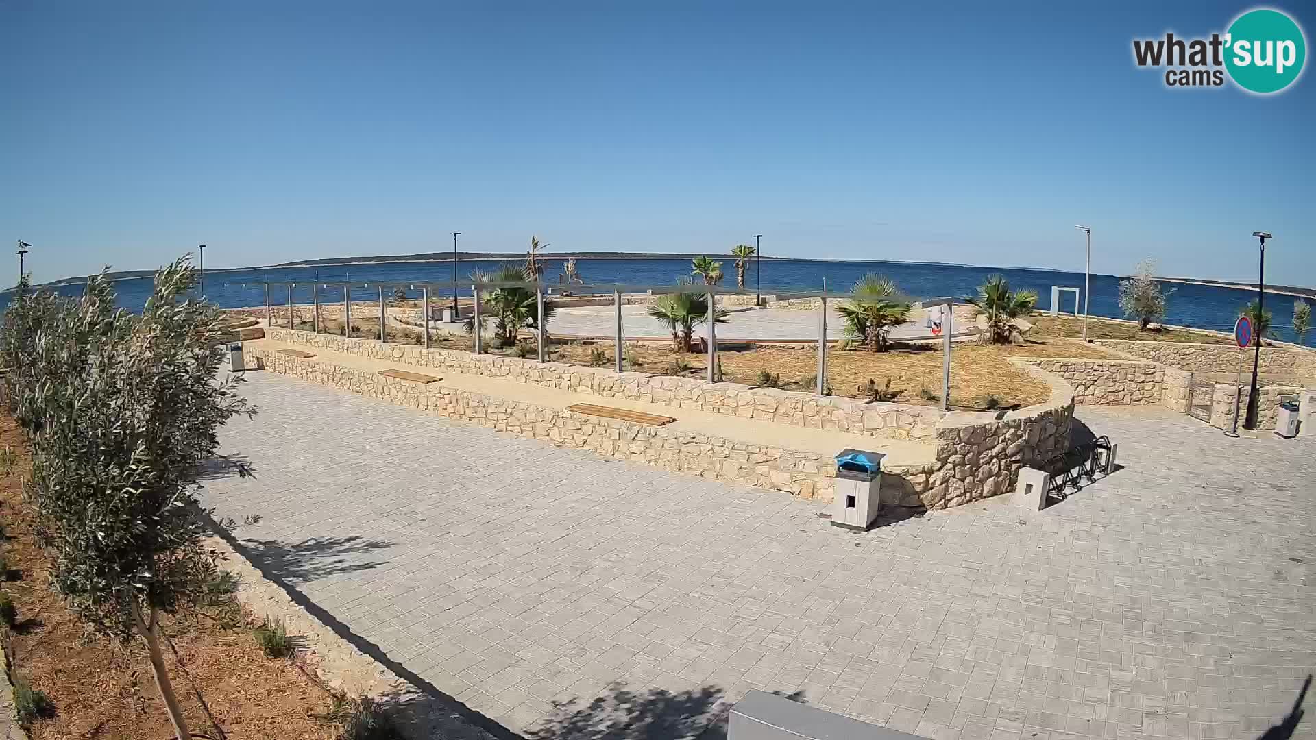 Web kamera Mandre – Ljetna pozornica Velika điga | Otok Pag