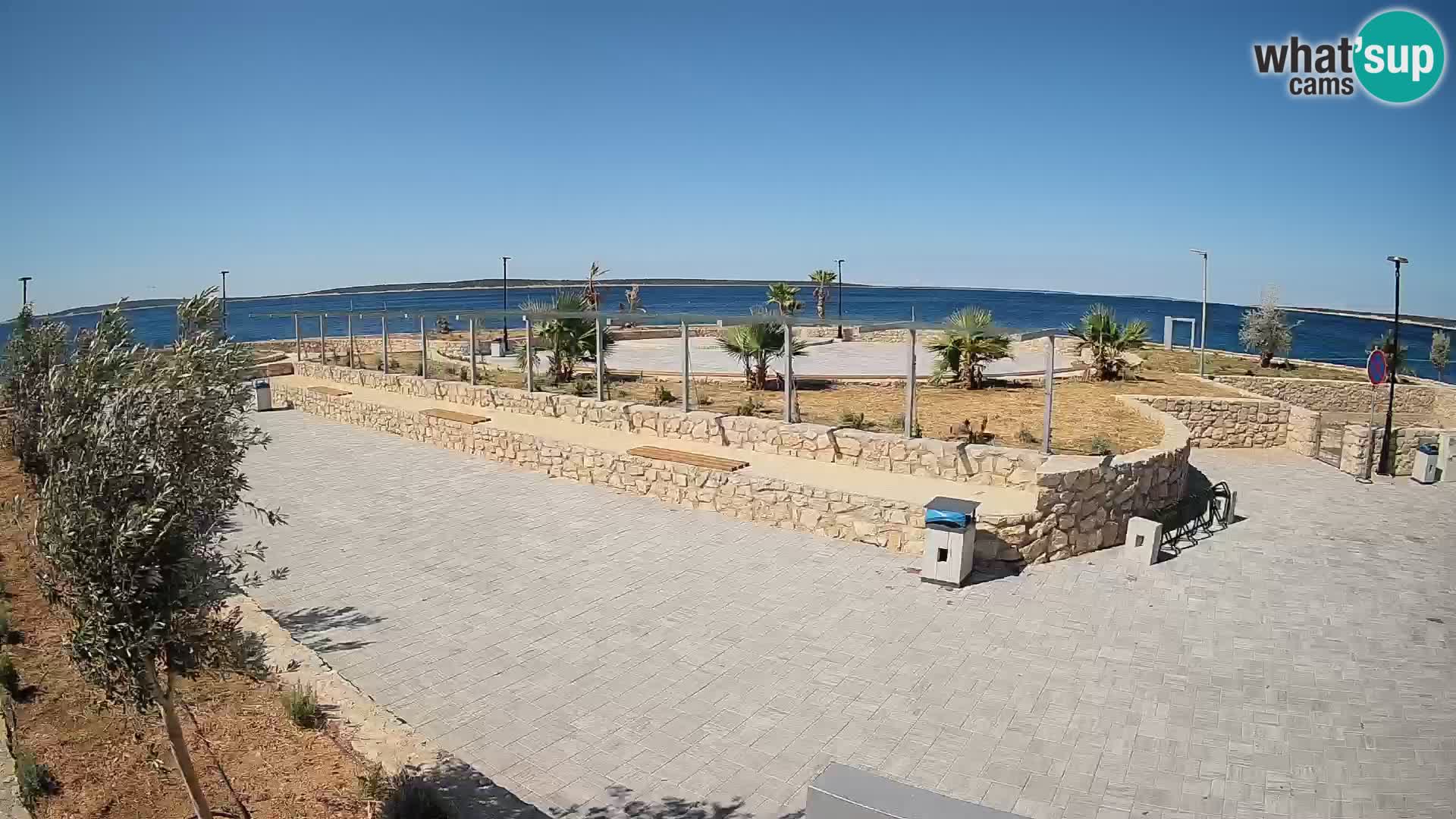 Spletna kamera Mandre – Poletni oder Velika điga | Otok Pag