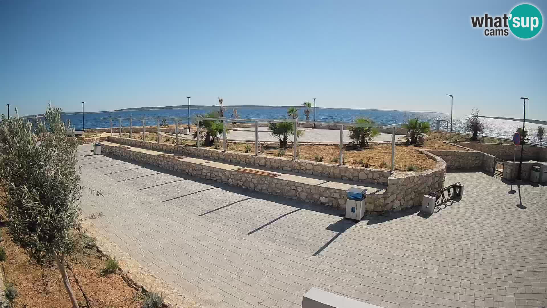 Spletna kamera Mandre – Poletni oder Velika điga | Otok Pag