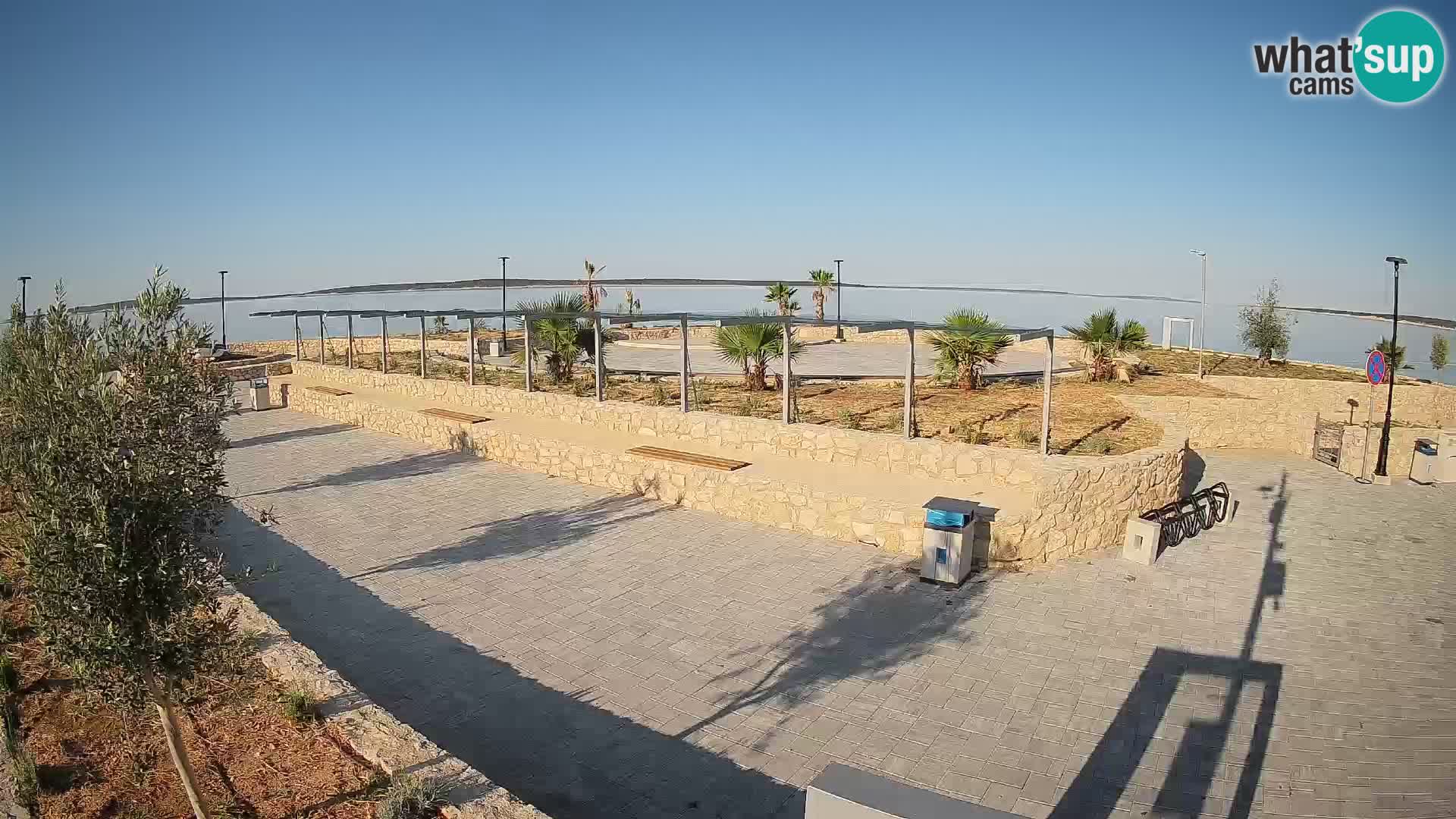 Spletna kamera Mandre – Poletni oder Velika điga | Otok Pag