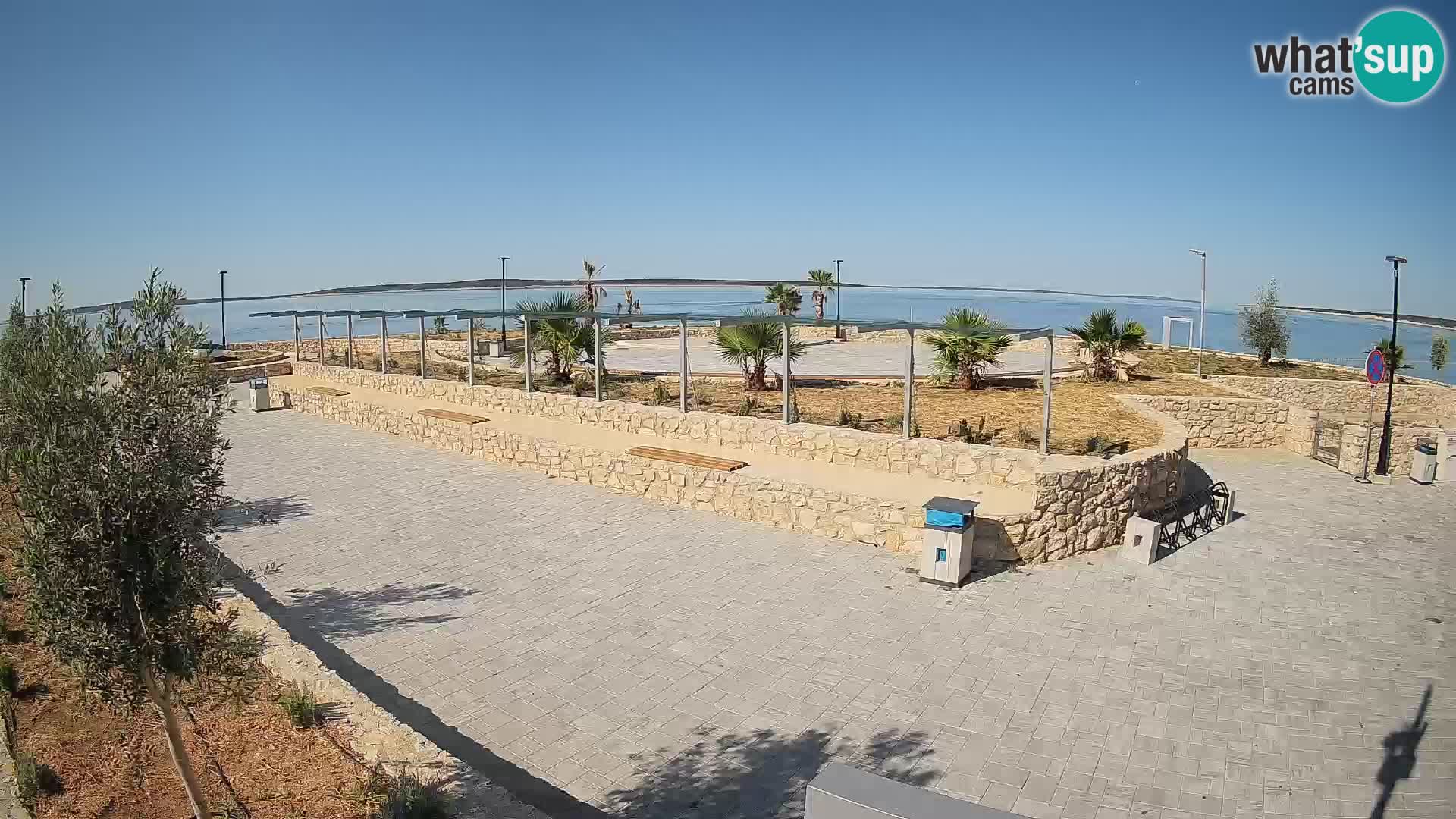 Spletna kamera Mandre – Poletni oder Velika điga | Otok Pag