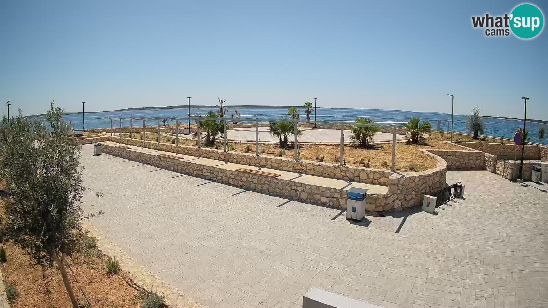 Spletna kamera Mandre – Poletni oder Velika điga | Otok Pag