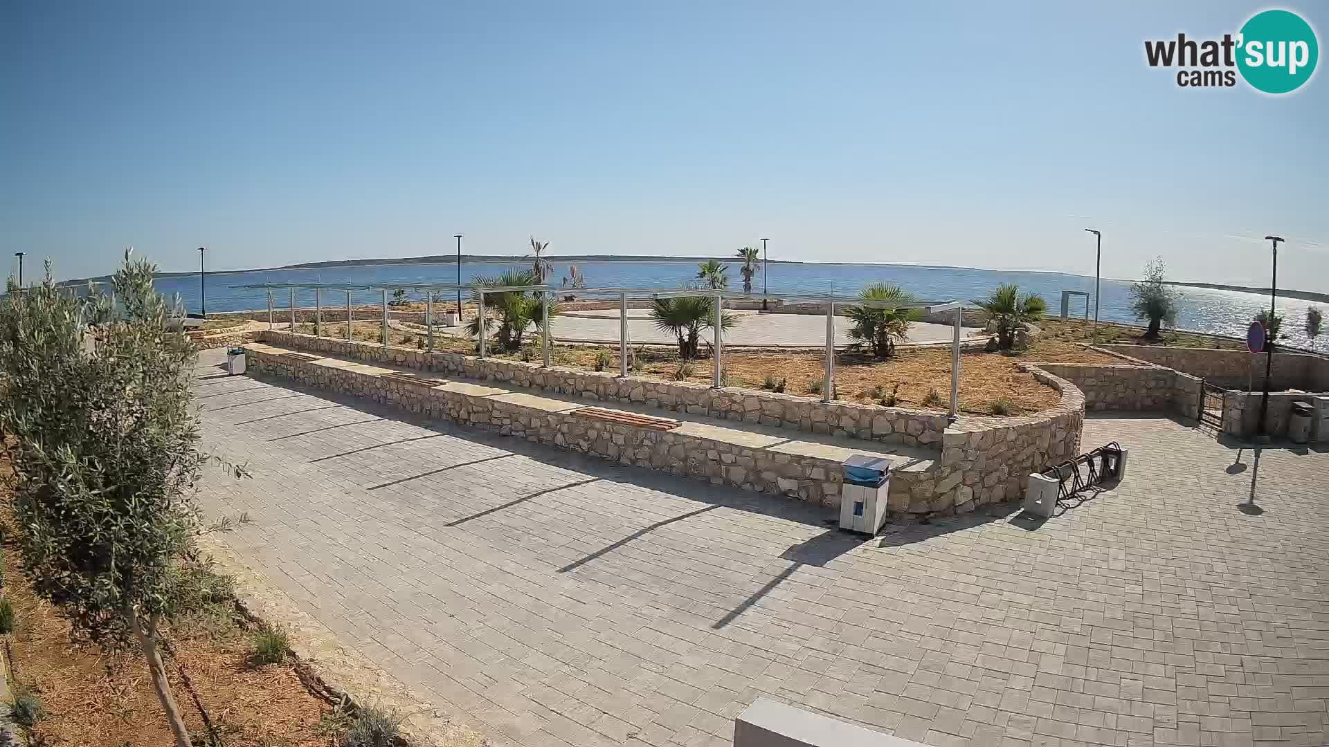 Spletna kamera Mandre – Poletni oder Velika điga | Otok Pag