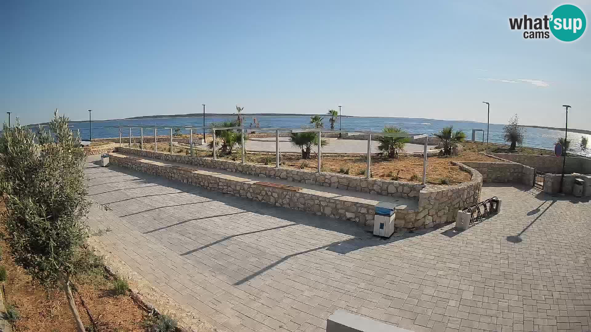 Spletna kamera Mandre – Poletni oder Velika điga | Otok Pag