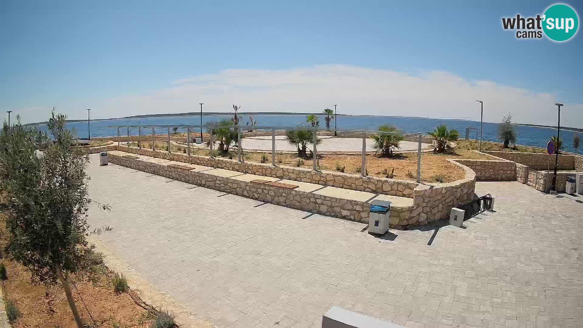 Web kamera Mandre – Ljetna pozornica Velika điga | Otok Pag