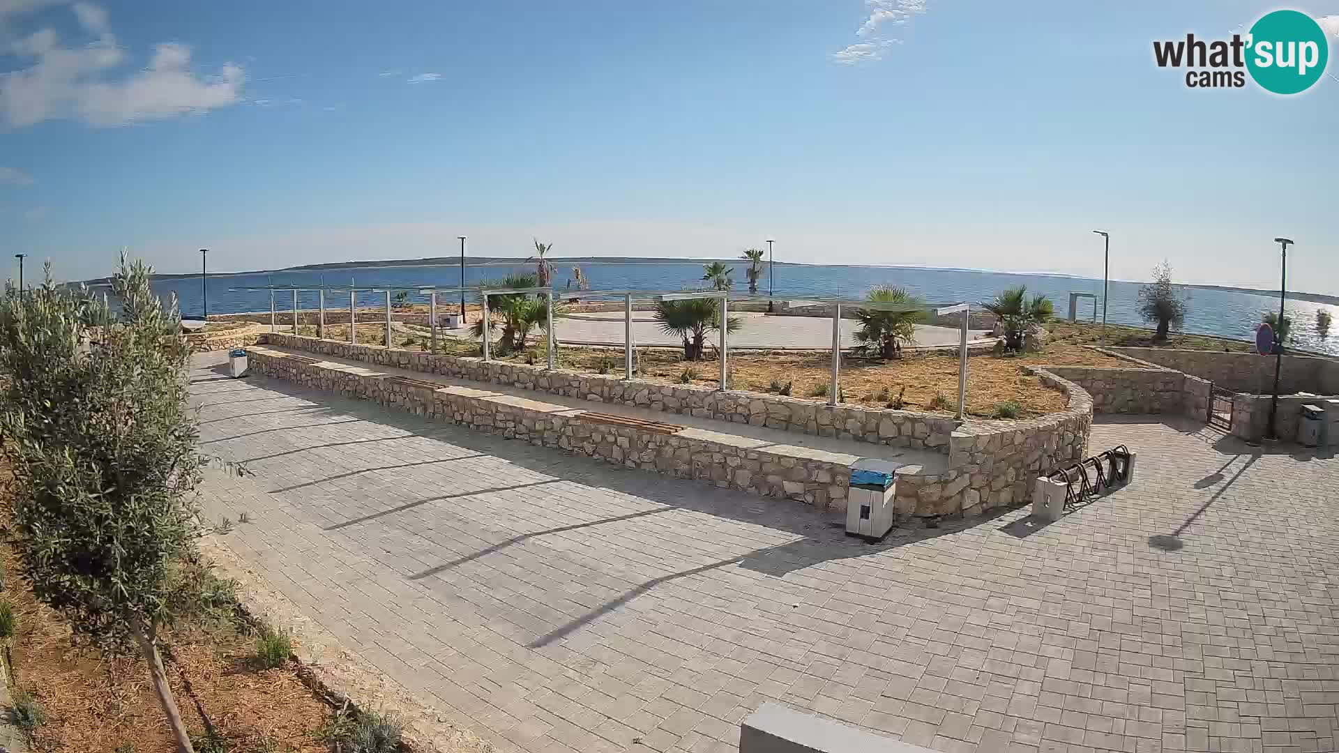 Spletna kamera Mandre – Poletni oder Velika điga | Otok Pag