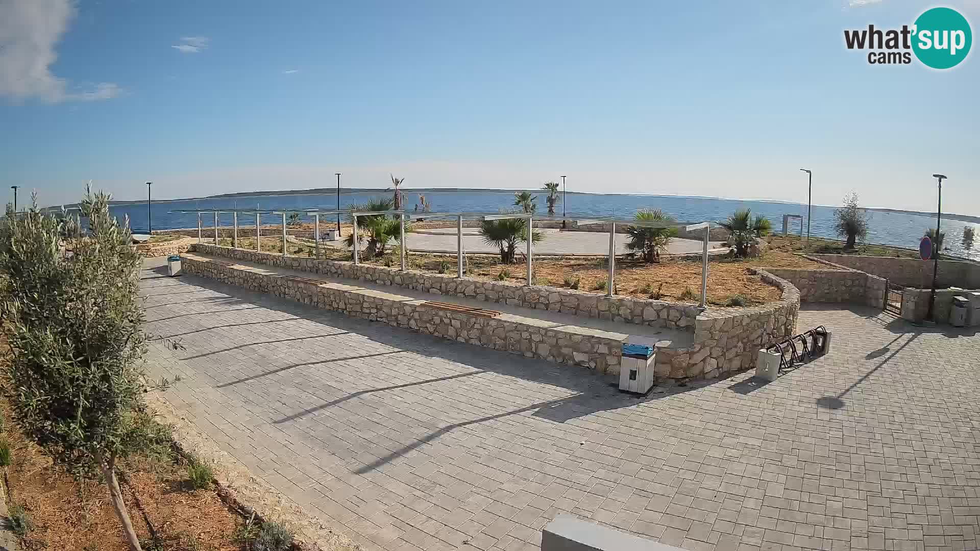 Spletna kamera Mandre – Poletni oder Velika điga | Otok Pag