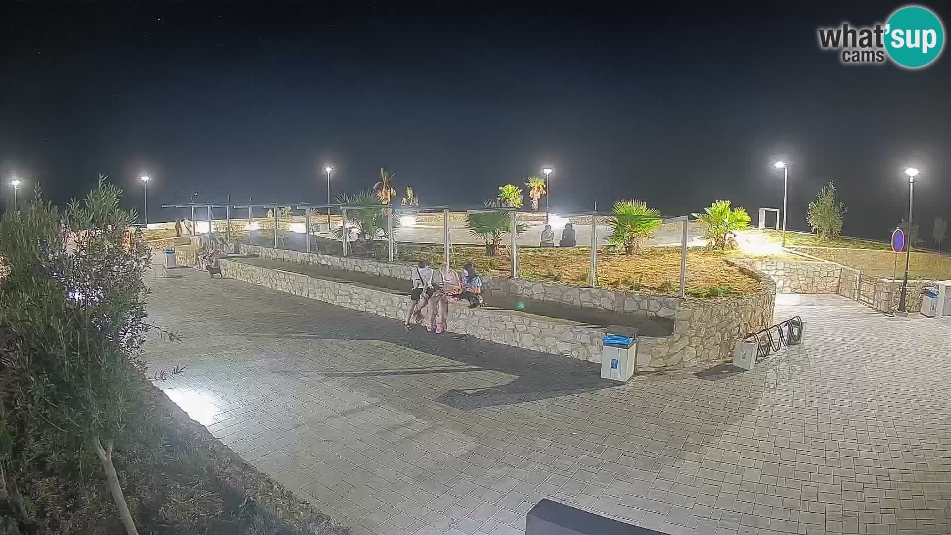 Spletna kamera Mandre – Poletni oder Velika điga | Otok Pag
