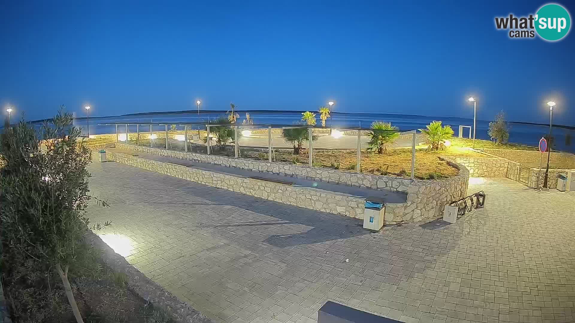 Web kamera Mandre – Ljetna pozornica Velika điga | Otok Pag
