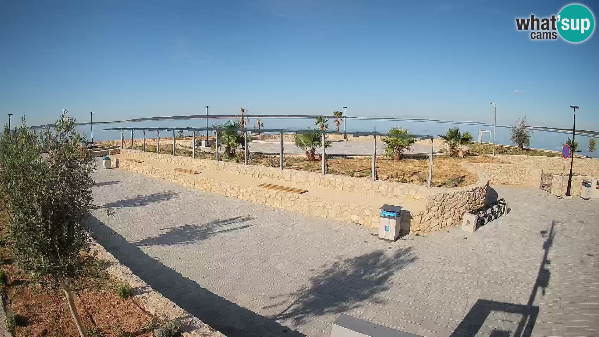 Web kamera Mandre – Ljetna pozornica Velika điga | Otok Pag