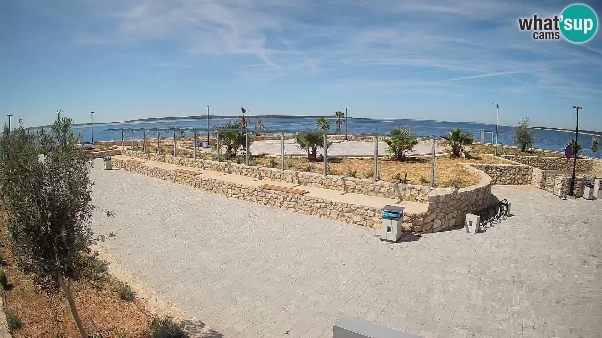 Spletna kamera Mandre – Poletni oder Velika điga | Otok Pag