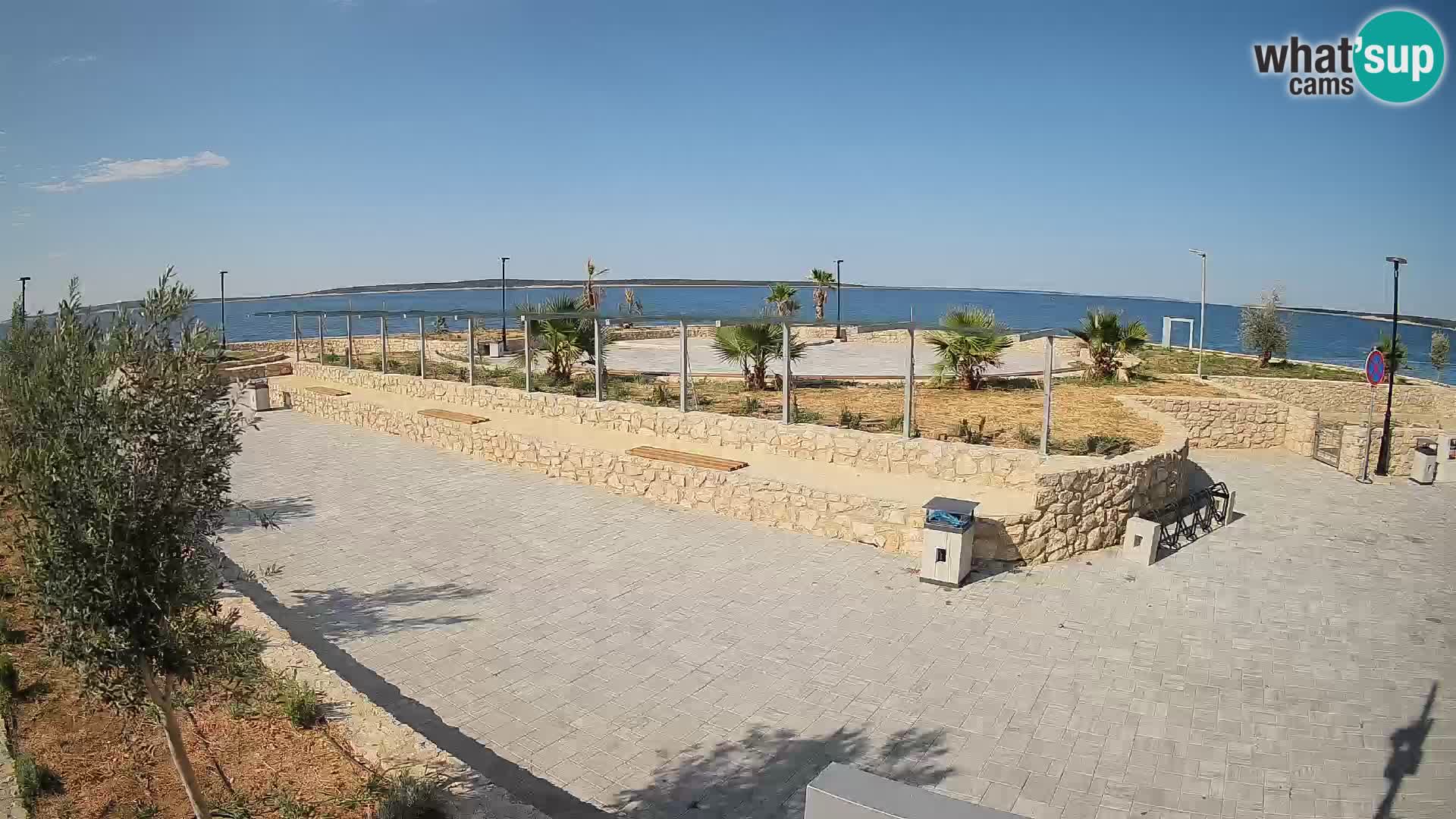 Spletna kamera Mandre – Poletni oder Velika điga | Otok Pag