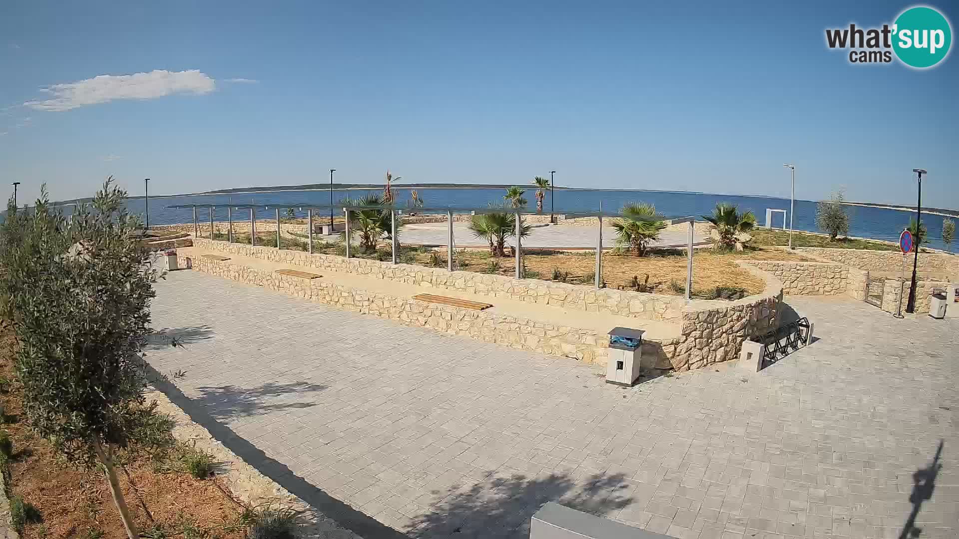 Spletna kamera Mandre – Poletni oder Velika điga | Otok Pag