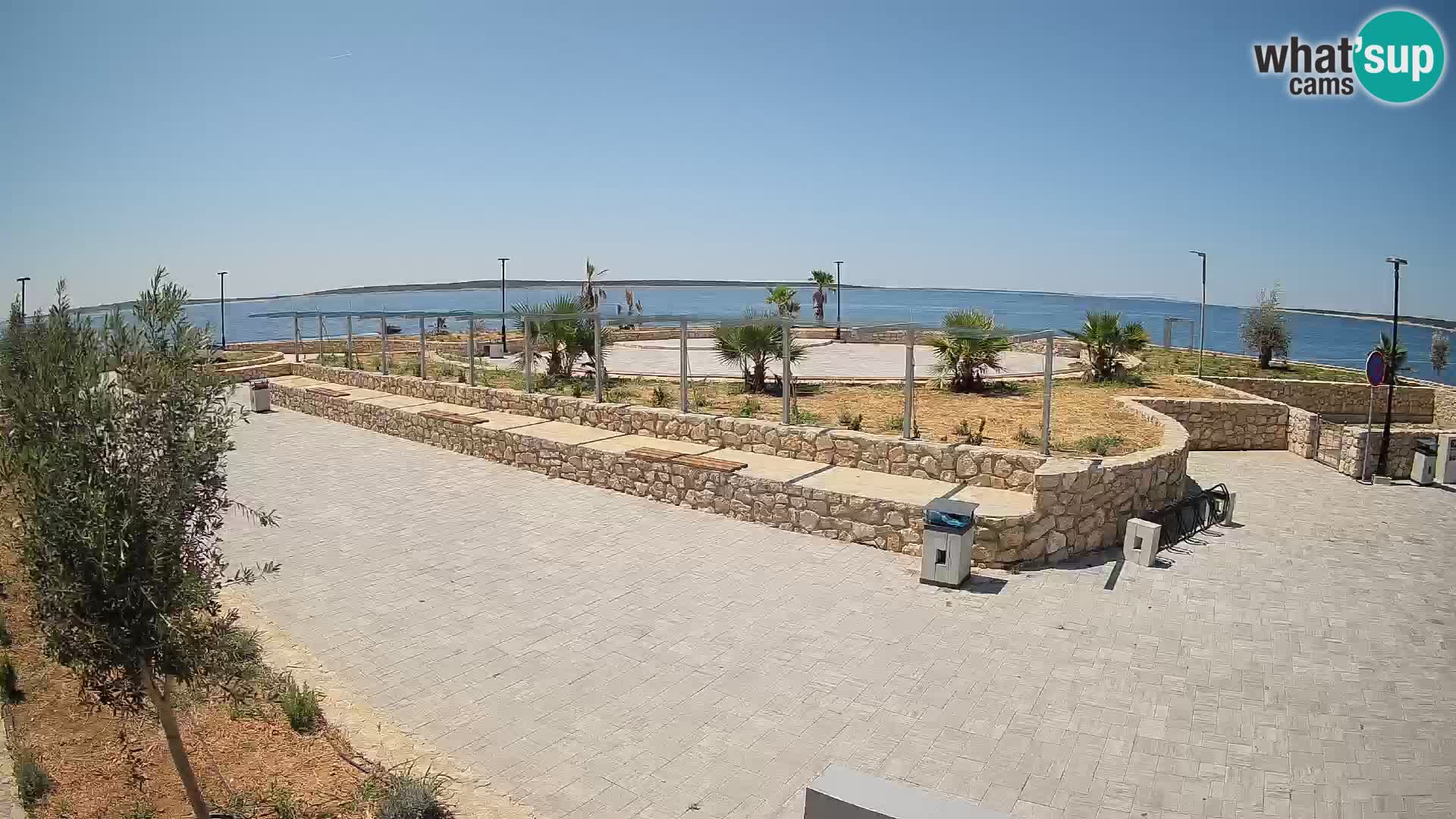 Spletna kamera Mandre – Poletni oder Velika điga | Otok Pag