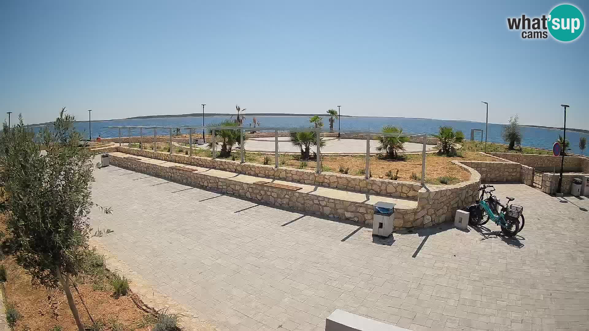 Spletna kamera Mandre – Poletni oder Velika điga | Otok Pag