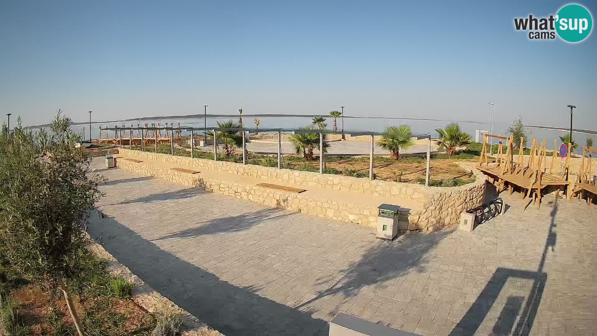 Spletna kamera Mandre – Poletni oder Velika điga | Otok Pag