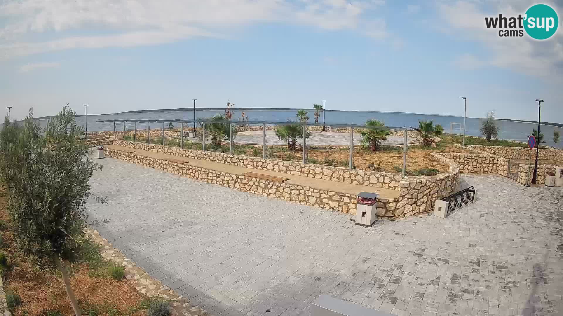Spletna kamera Mandre – Poletni oder Velika điga | Otok Pag