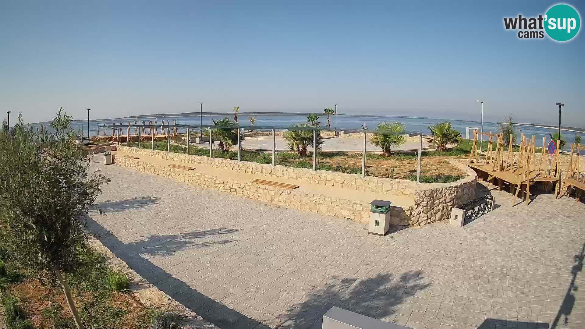 Web kamera Mandre – Ljetna pozornica Velika điga | Otok Pag