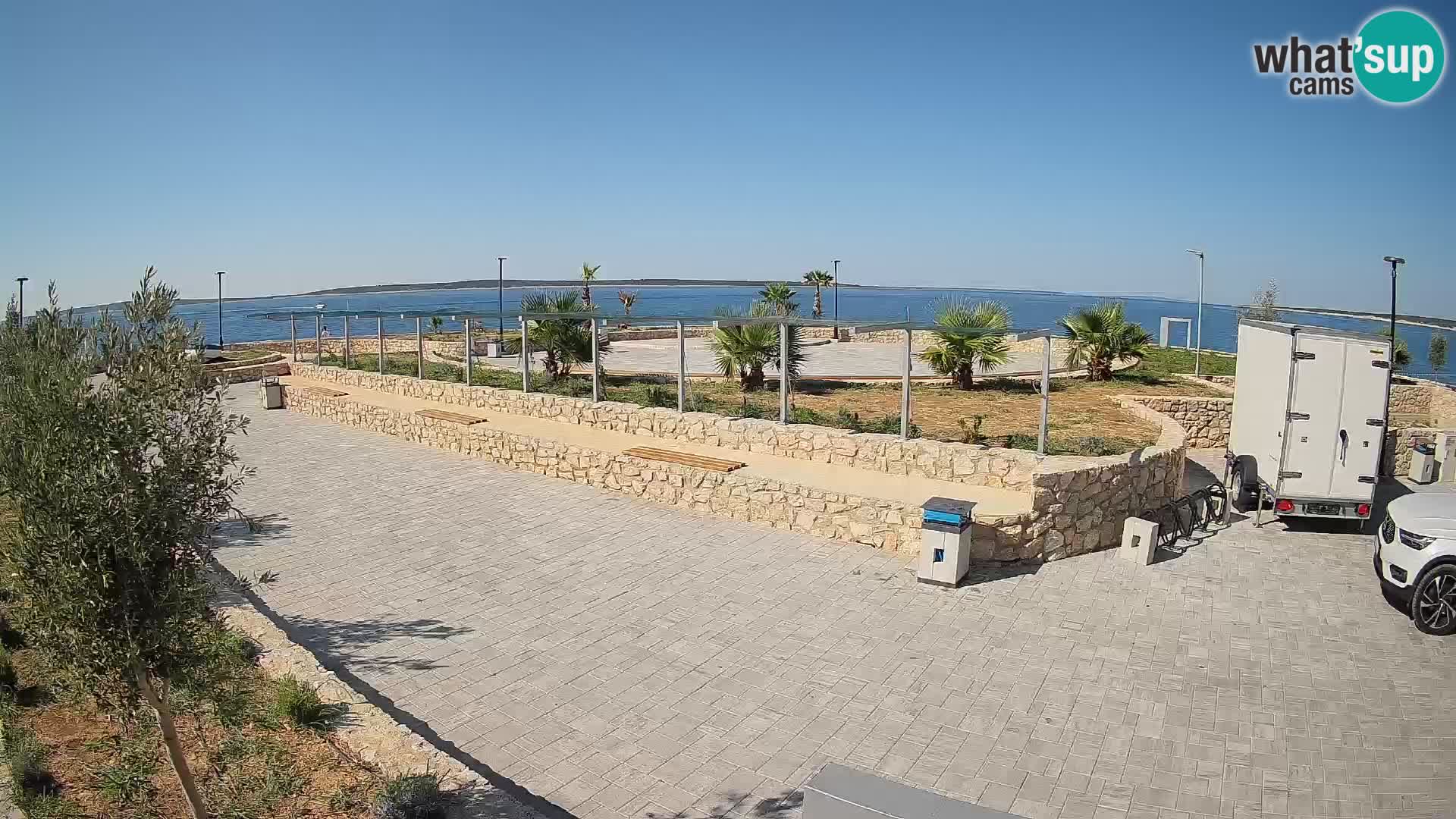 Spletna kamera Mandre – Poletni oder Velika điga | Otok Pag