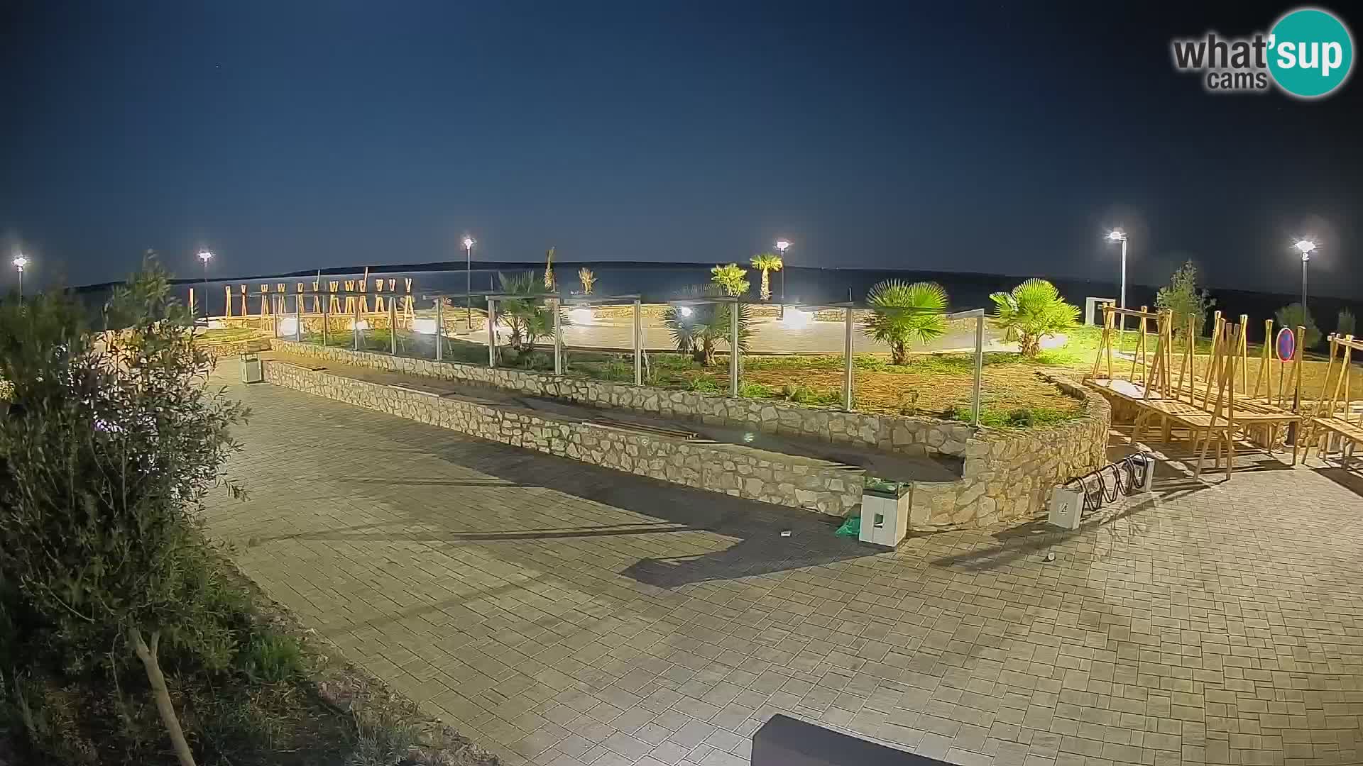 Spletna kamera Mandre – Poletni oder Velika điga | Otok Pag