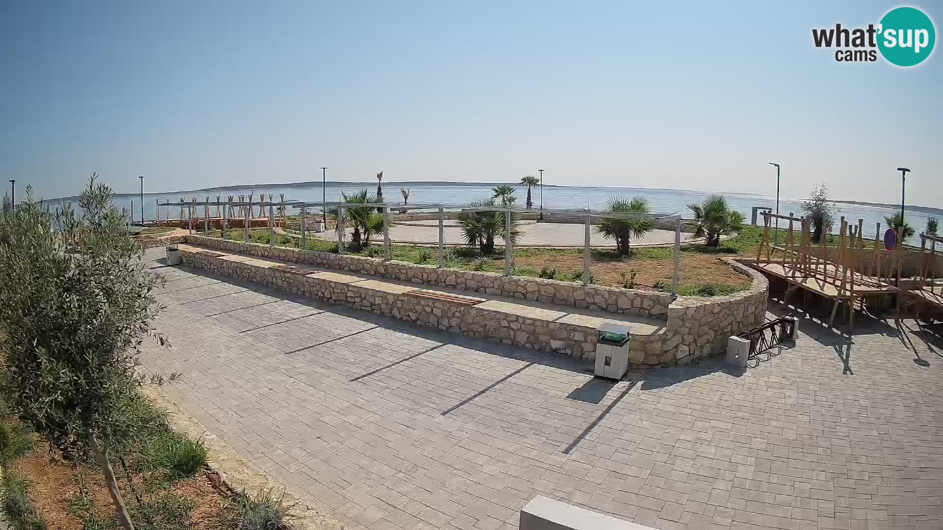 Spletna kamera Mandre – Poletni oder Velika điga | Otok Pag