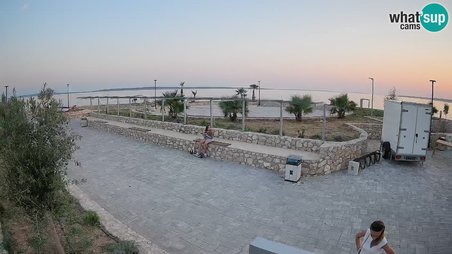 Spletna kamera Mandre – Poletni oder Velika điga | Otok Pag