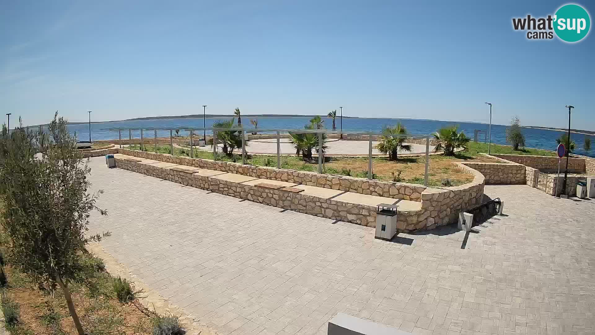 Web kamera Mandre – Ljetna pozornica Velika điga | Otok Pag
