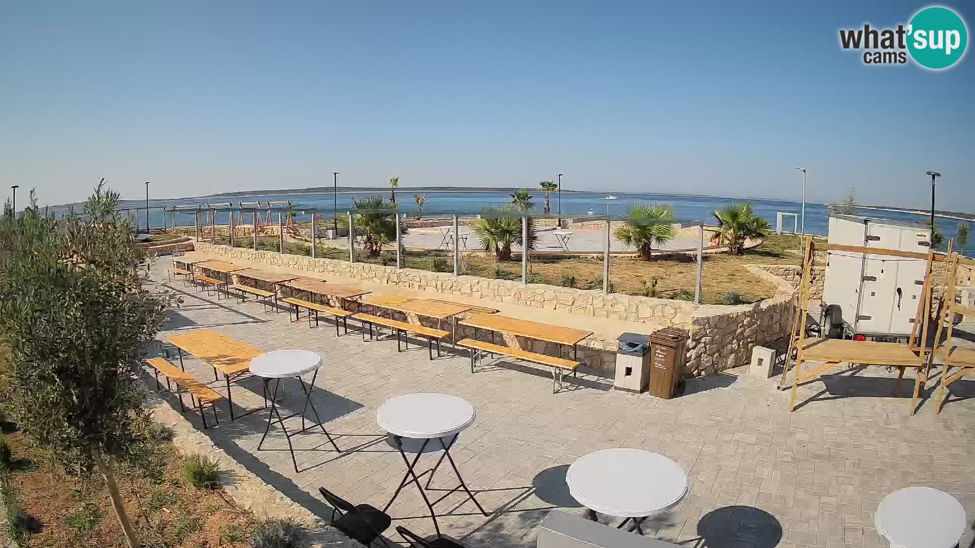 Spletna kamera Mandre – Poletni oder Velika điga | Otok Pag