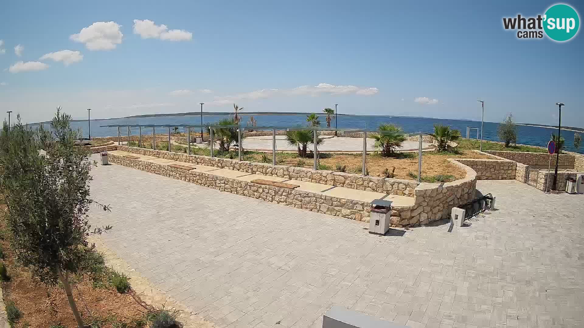 Web kamera Mandre – Ljetna pozornica Velika điga | Otok Pag