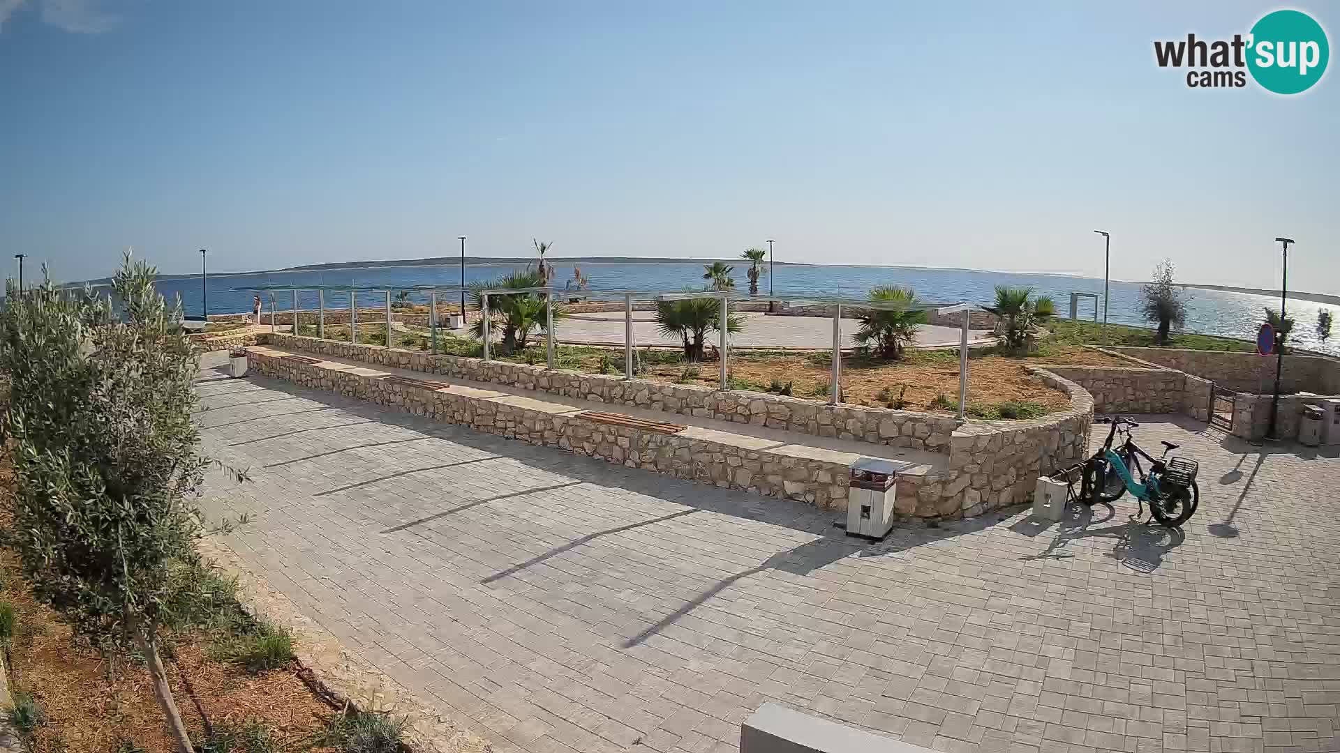 Spletna kamera Mandre – Poletni oder Velika điga | Otok Pag