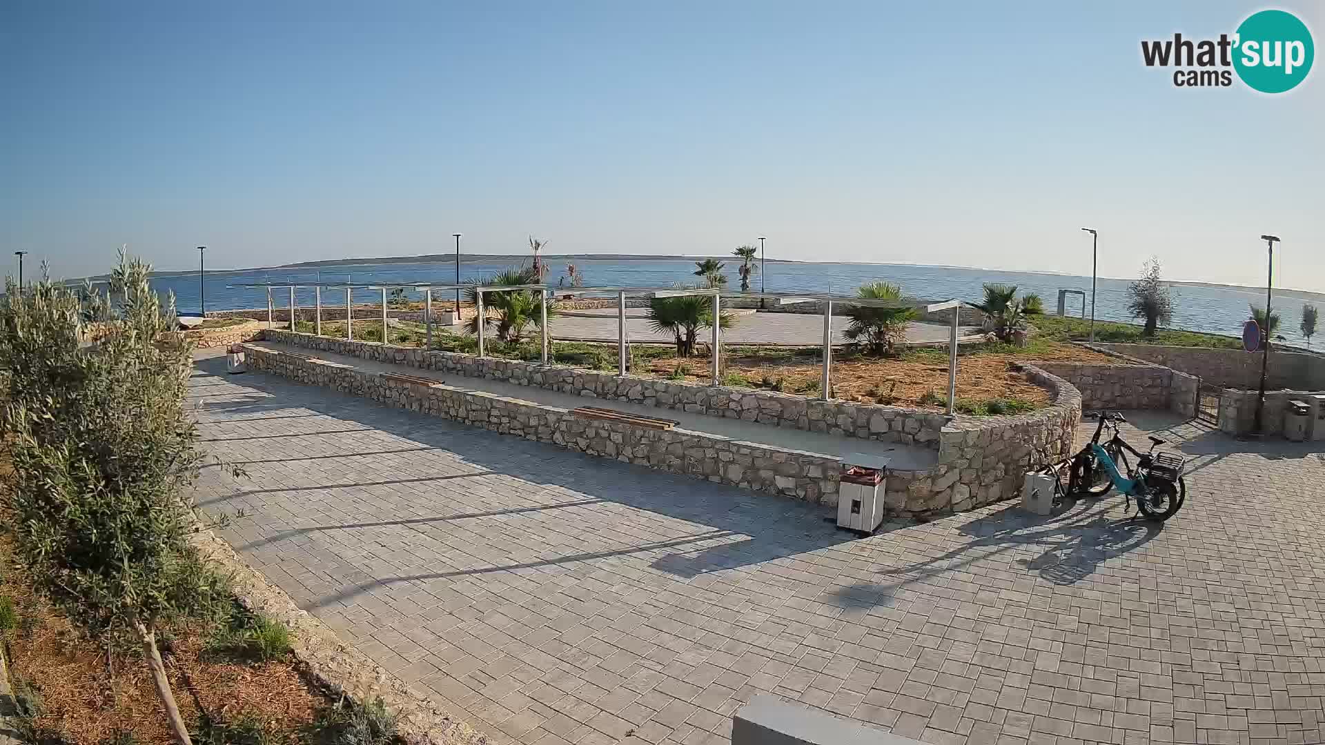Spletna kamera Mandre – Poletni oder Velika điga | Otok Pag