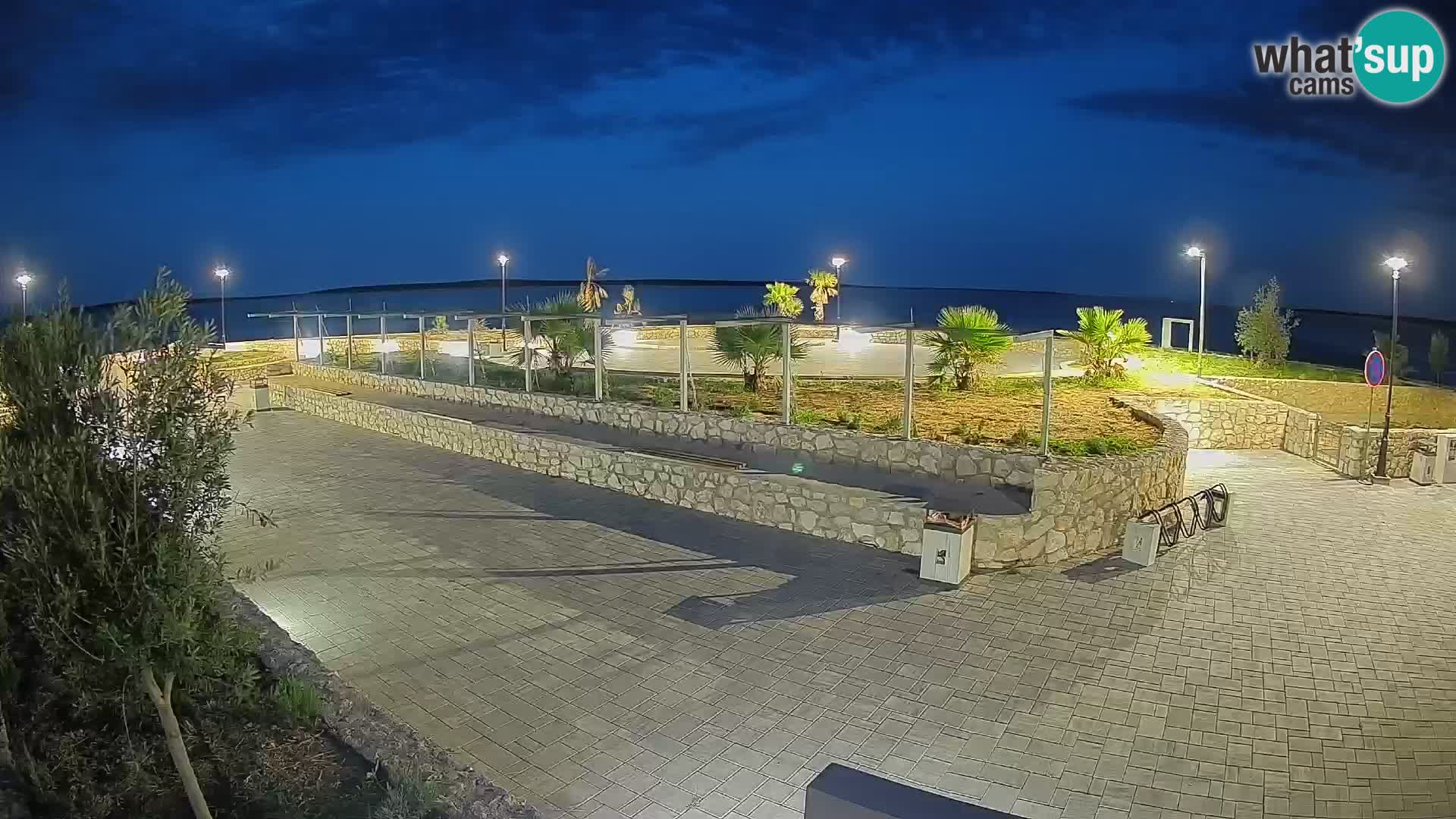 Web kamera Mandre – Ljetna pozornica Velika điga | Otok Pag