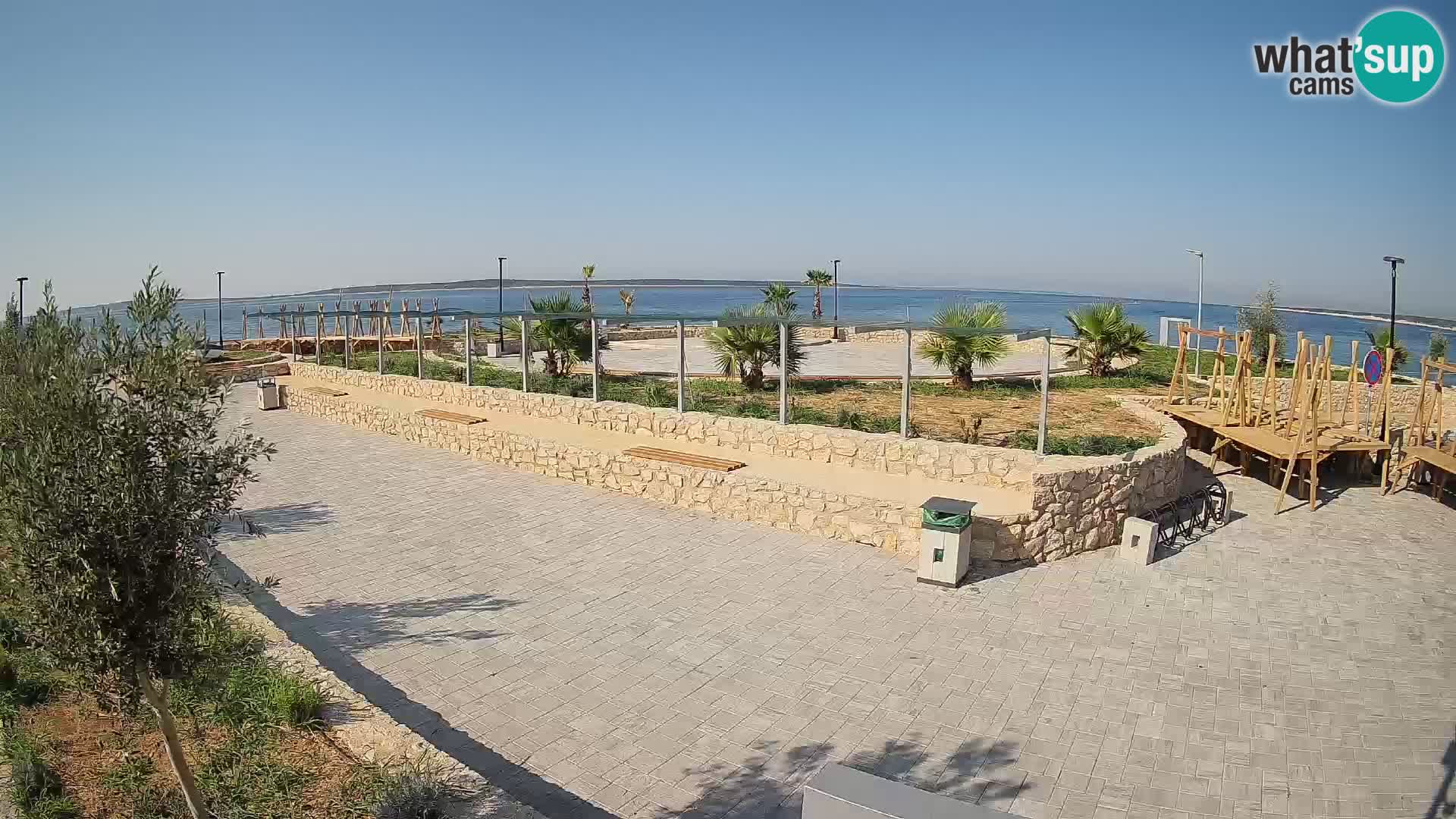 Spletna kamera Mandre – Poletni oder Velika điga | Otok Pag