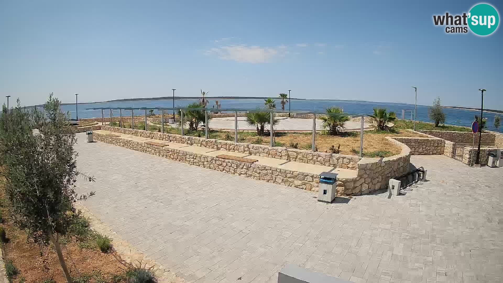 Web kamera Mandre – Ljetna pozornica Velika điga | Otok Pag