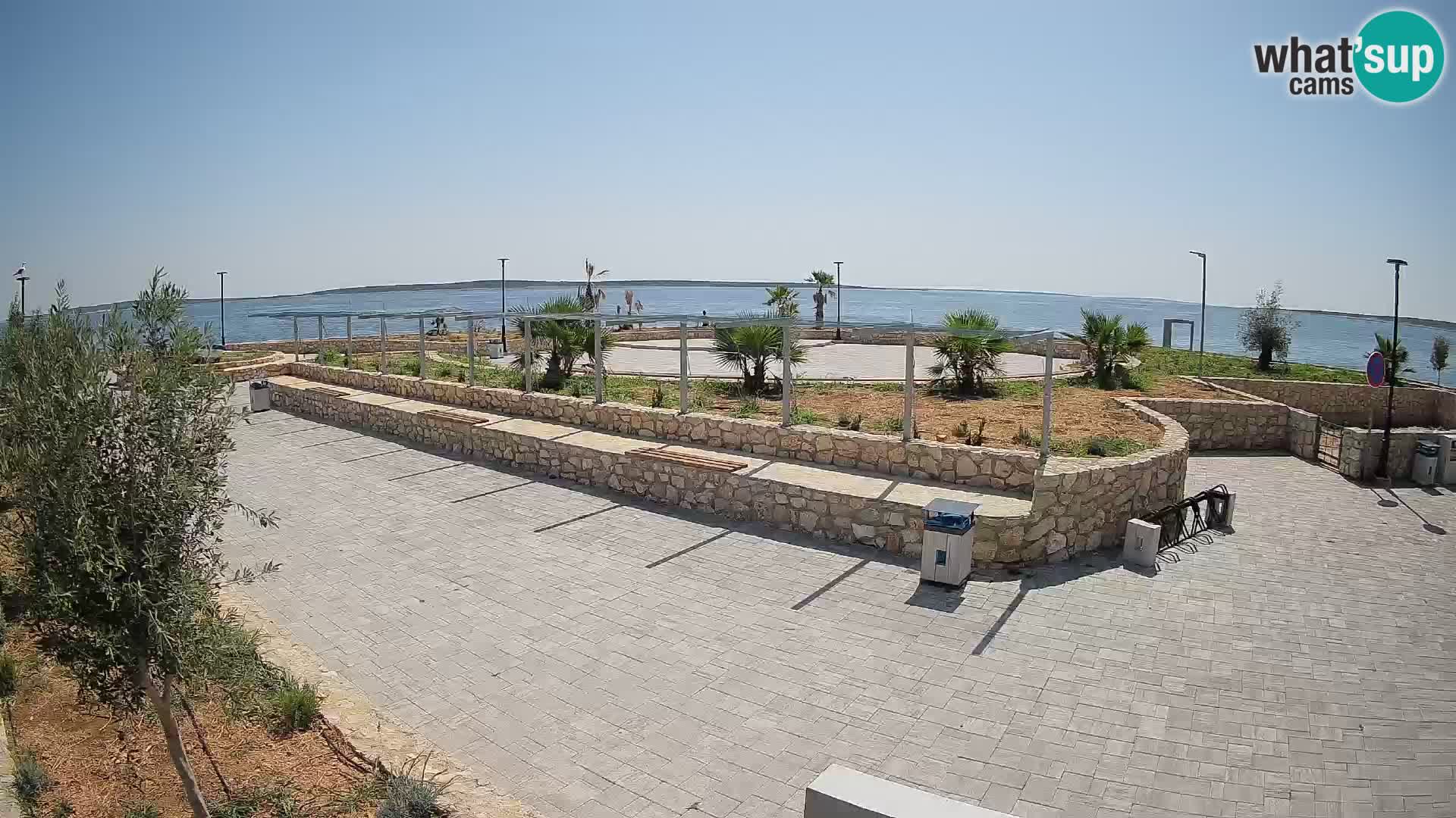 Spletna kamera Mandre – Poletni oder Velika điga | Otok Pag