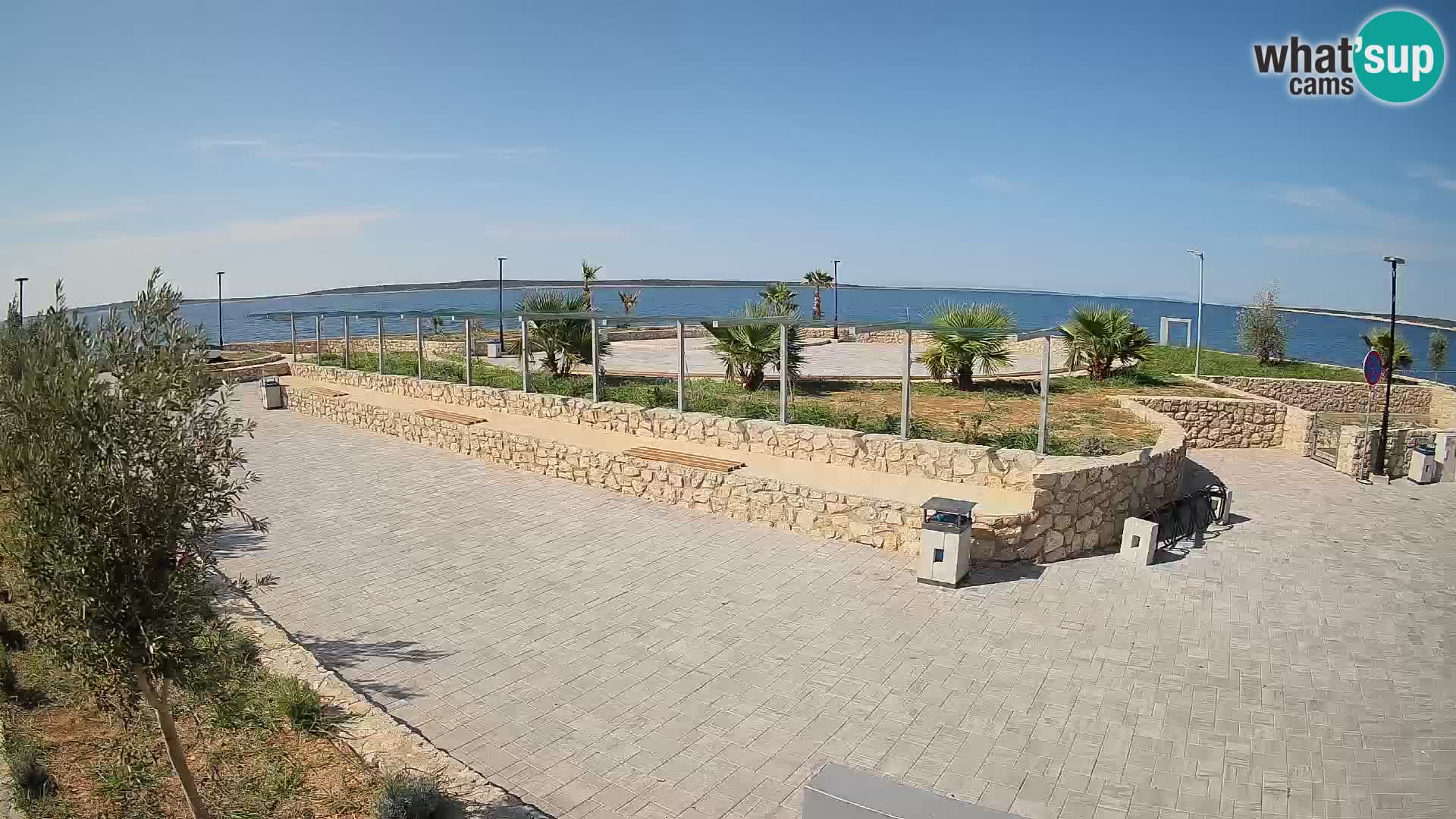 Spletna kamera Mandre – Poletni oder Velika điga | Otok Pag
