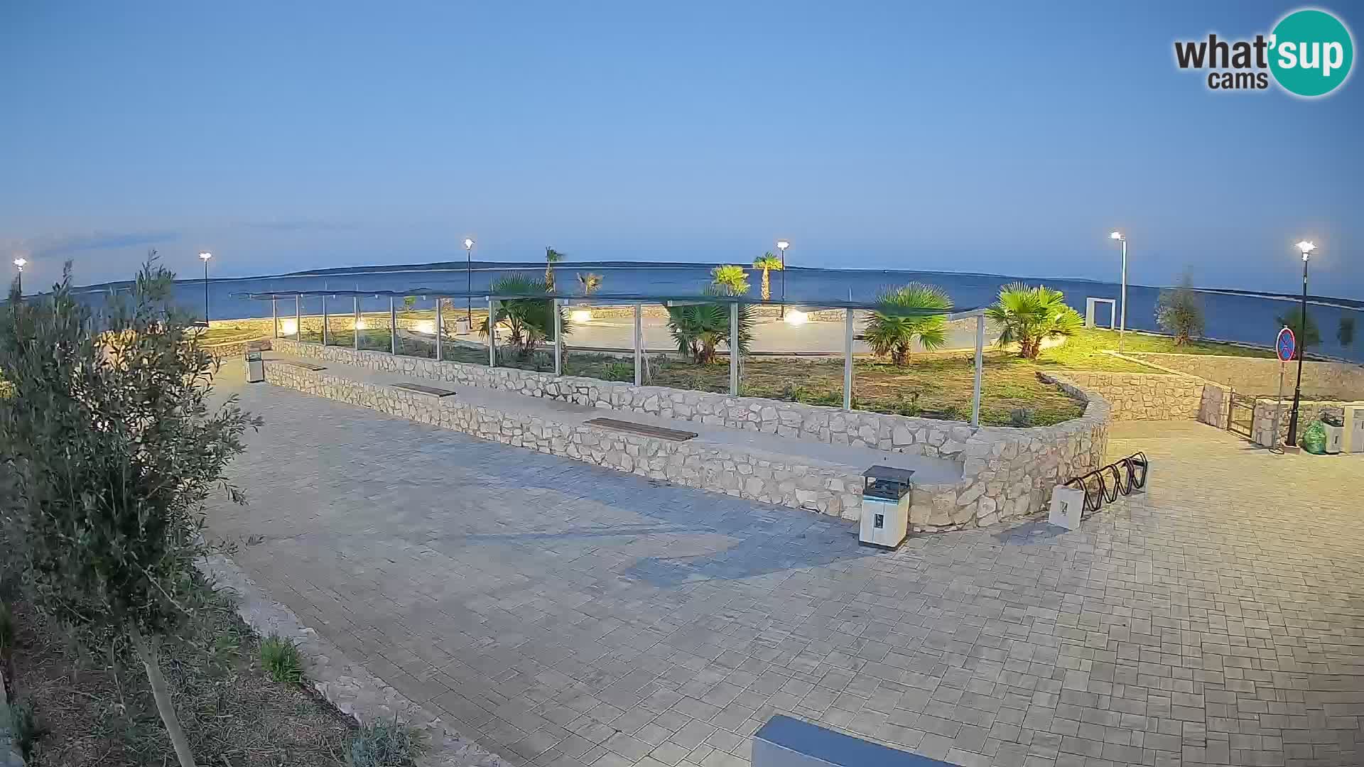 Web kamera Mandre – Ljetna pozornica Velika điga | Otok Pag