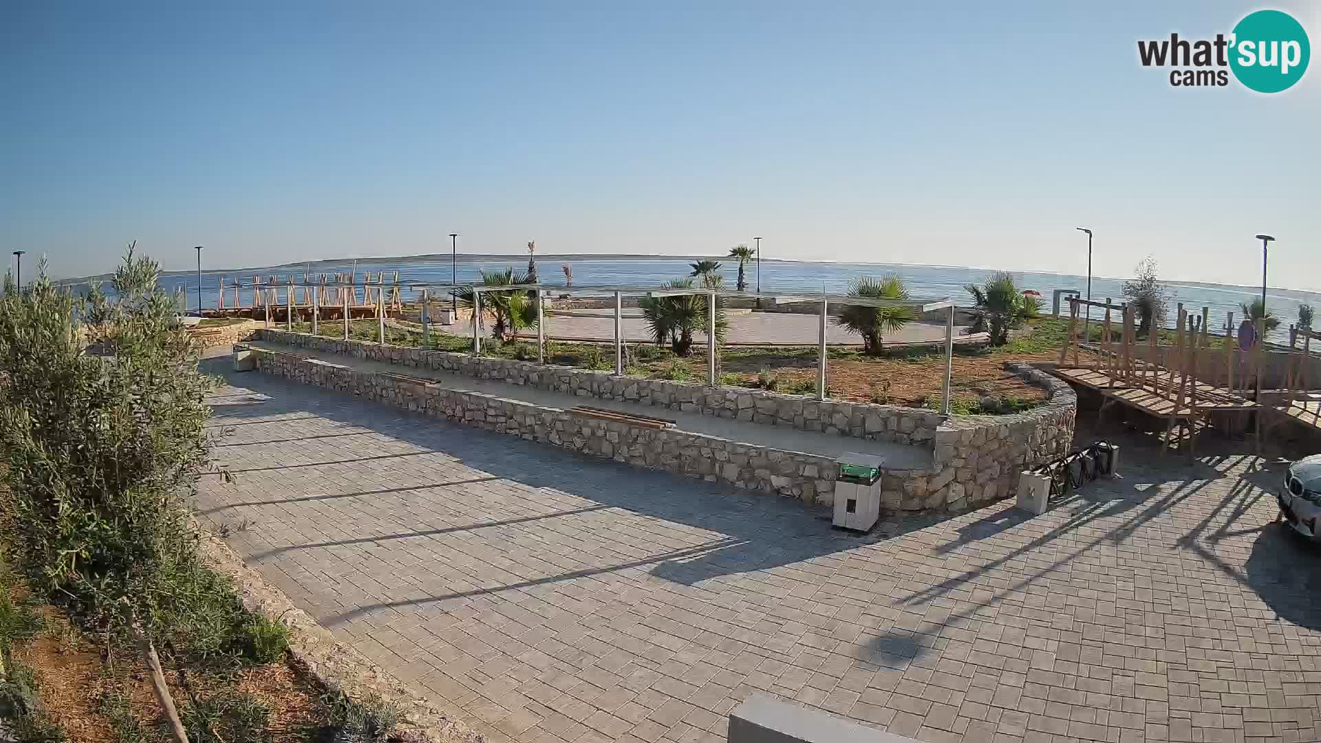 Spletna kamera Mandre – Poletni oder Velika điga | Otok Pag