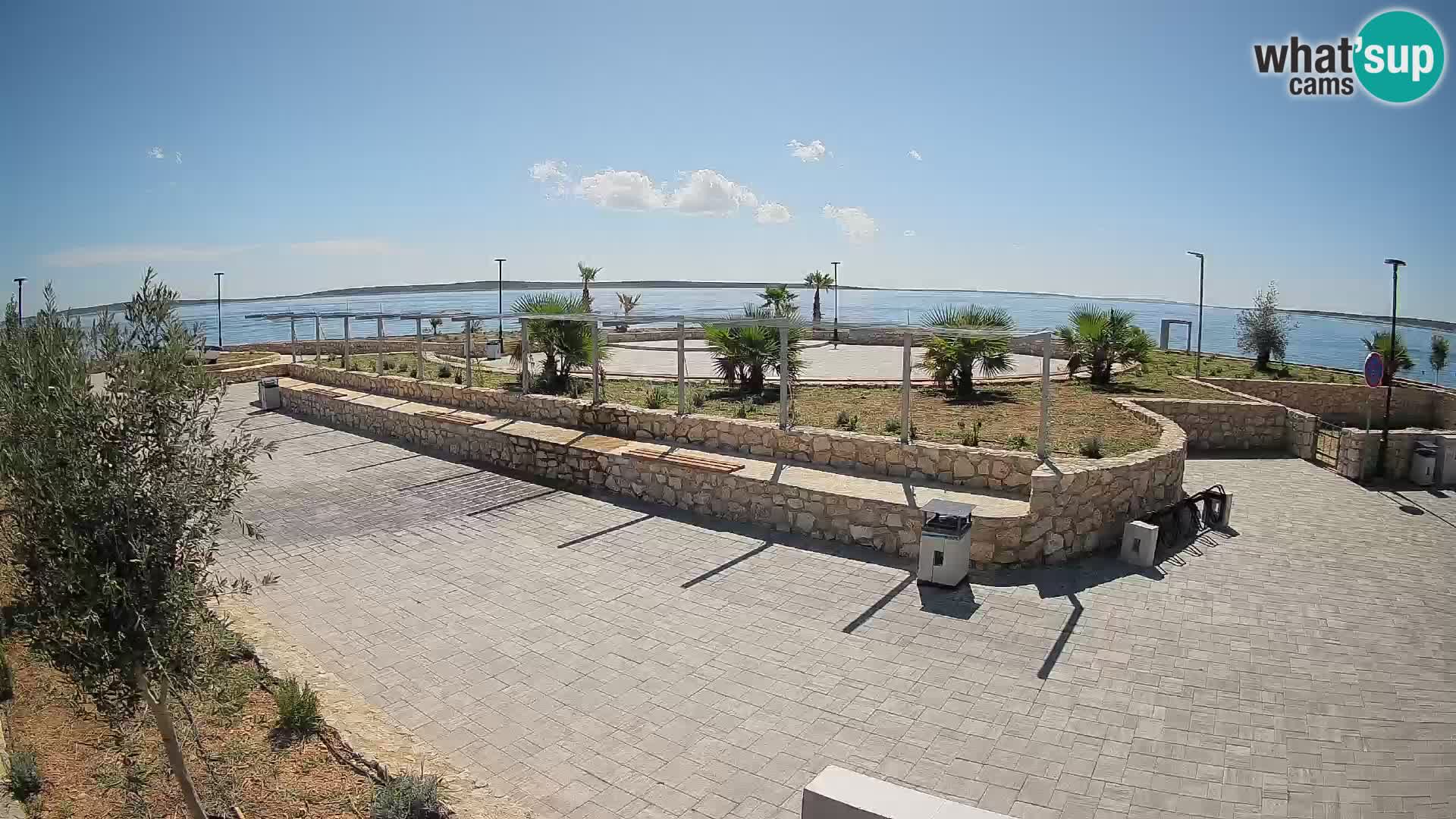 Spletna kamera Mandre – Poletni oder Velika điga | Otok Pag