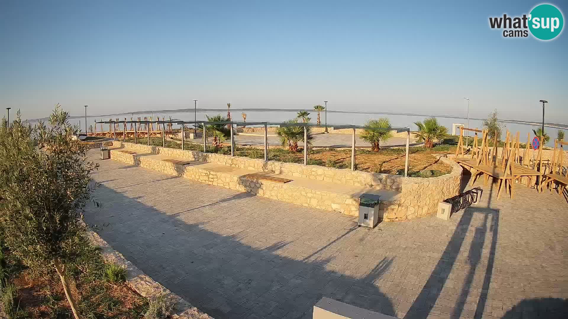 Spletna kamera Mandre – Poletni oder Velika điga | Otok Pag