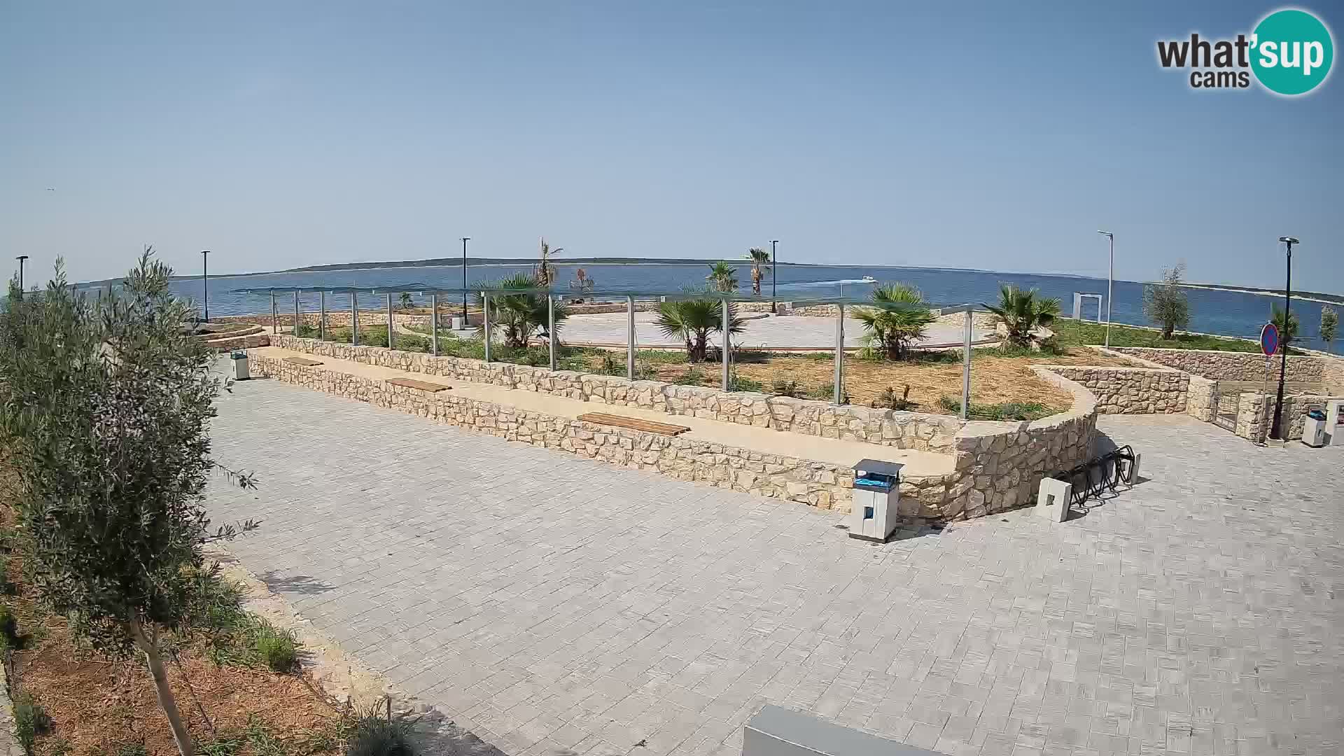 Spletna kamera Mandre – Poletni oder Velika điga | Otok Pag