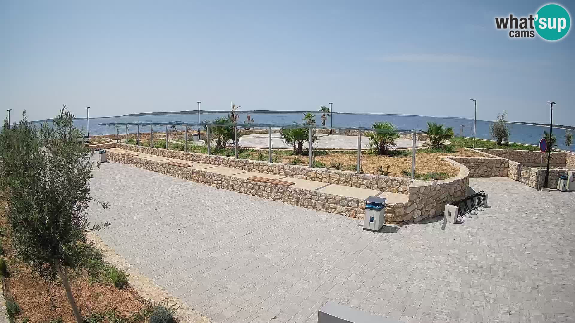 Web kamera Mandre – Ljetna pozornica Velika điga | Otok Pag