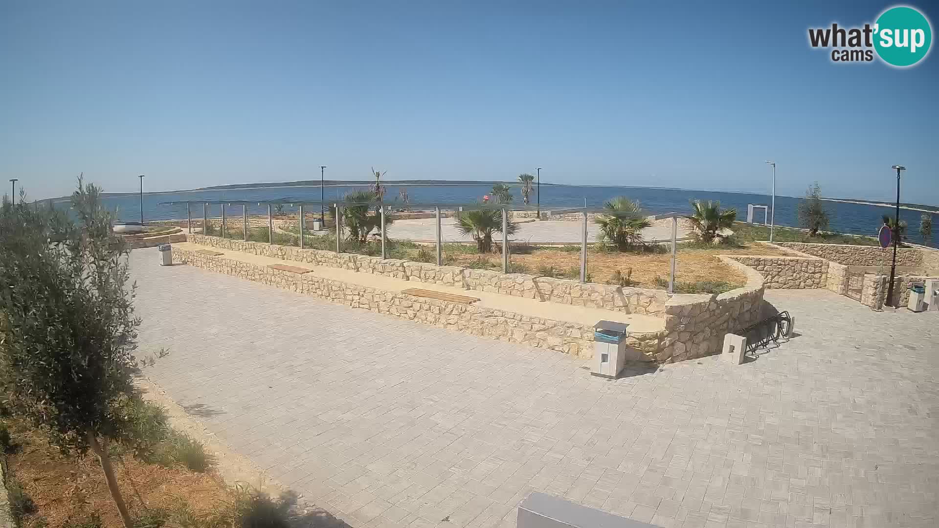 Web kamera Mandre – Ljetna pozornica Velika điga | Otok Pag