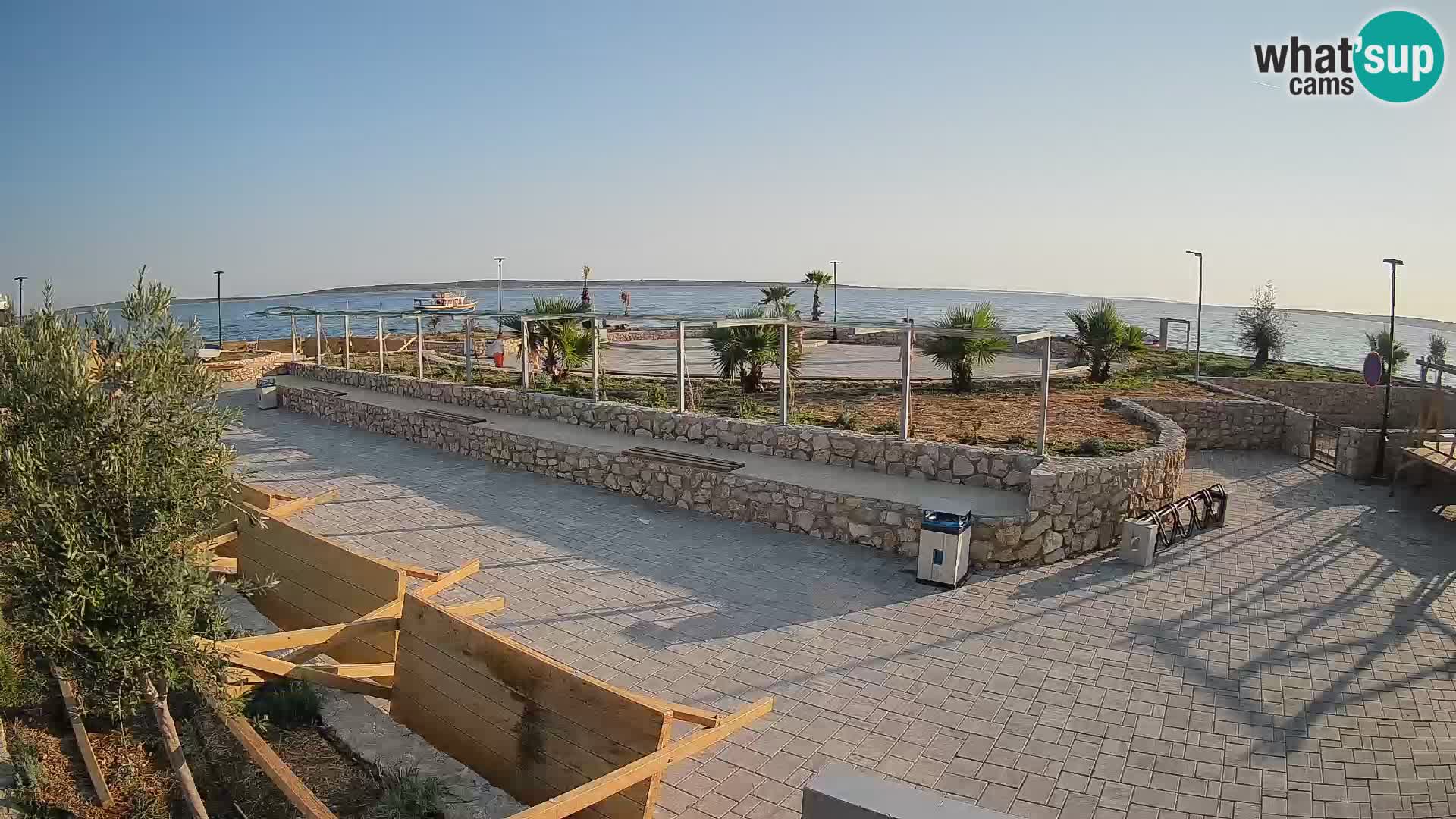 Spletna kamera Mandre – Poletni oder Velika điga | Otok Pag
